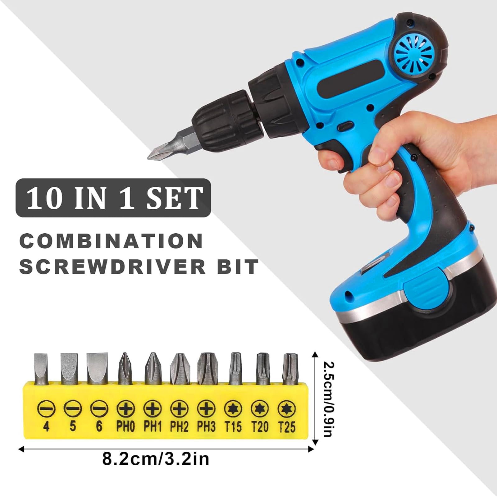 CIGOTU Impact Grade Power Hand Tools Driver Sockets Adapter Extension Set, 3Pcs 1/4 3/8 1/2" Hex Shank Drill Nut Driver Bit Set + 105 Degree Right Angle Driver Extension Screwdriver Drill Attachment