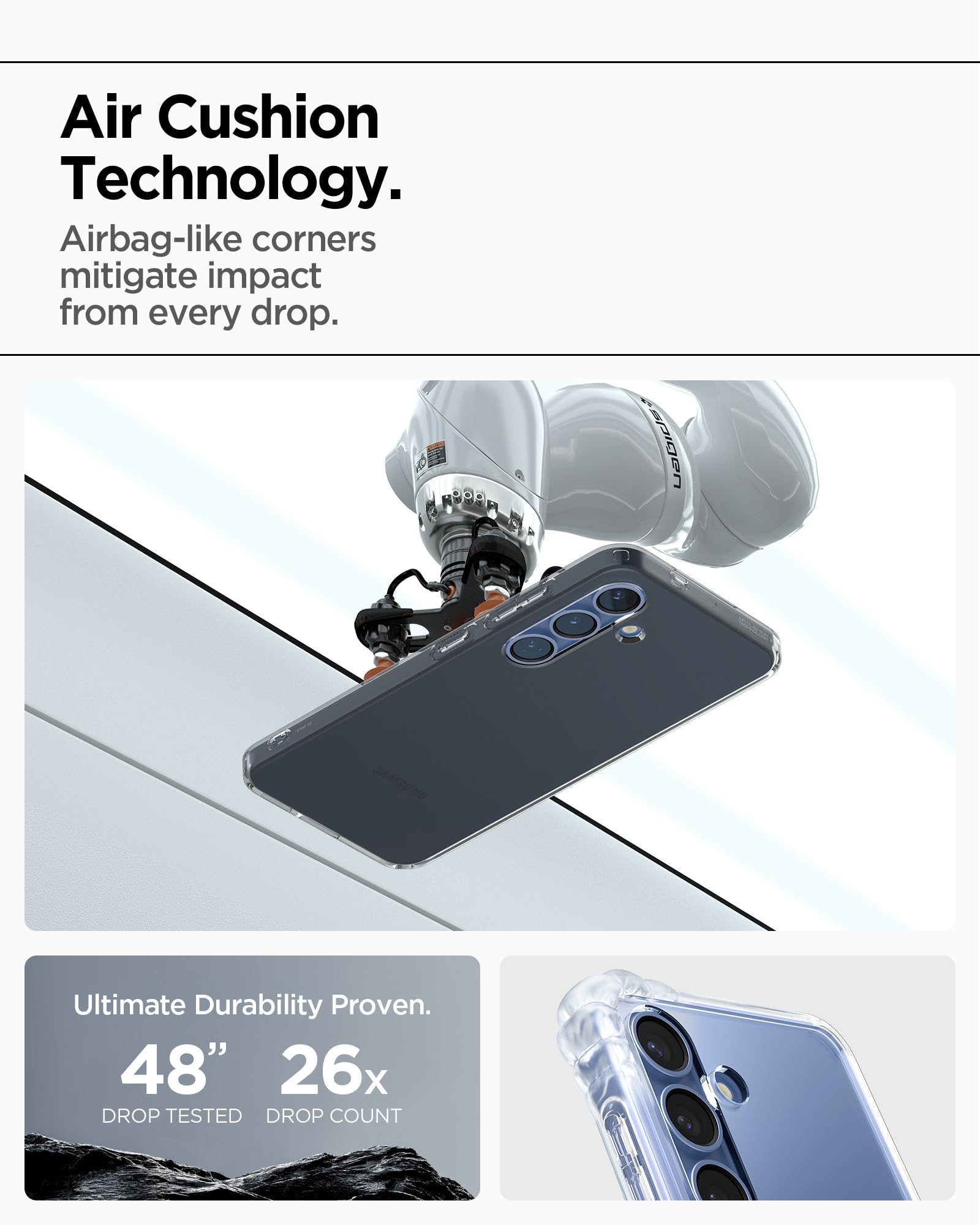 Spigen Liquid Crystal Designed for Galaxy S24 Case (2024) [Military-Grade Protection] - Crystal Clear