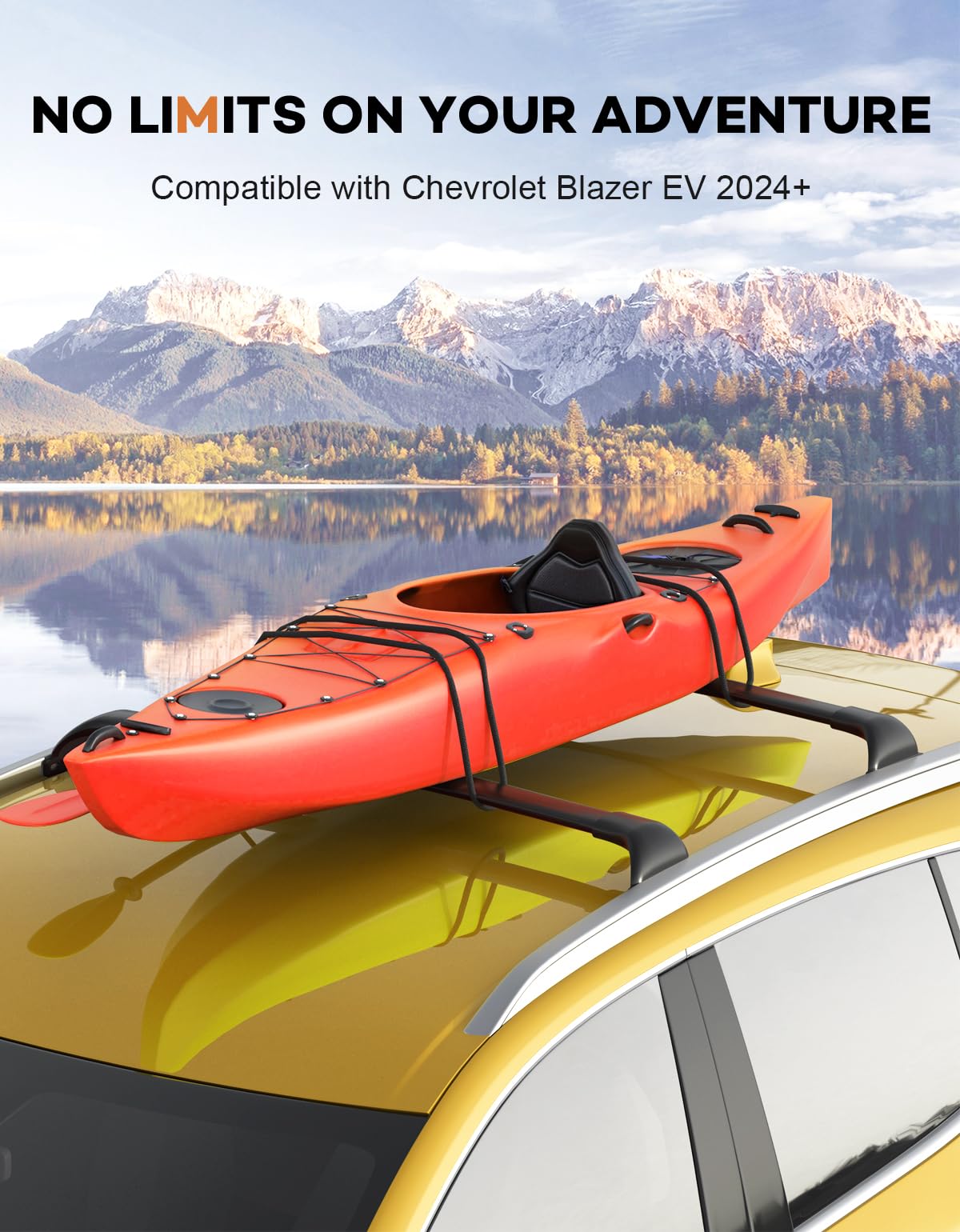 Wonderdriver Roof Rack Cross Bars 300lbs Compatible with Cadillac XT4 2019-2025,Heavy Duty All-Metal Aluminum Roof Rails Crossbars Cargo Canoe Black Rooftop Cargo Carrier Luggage.
