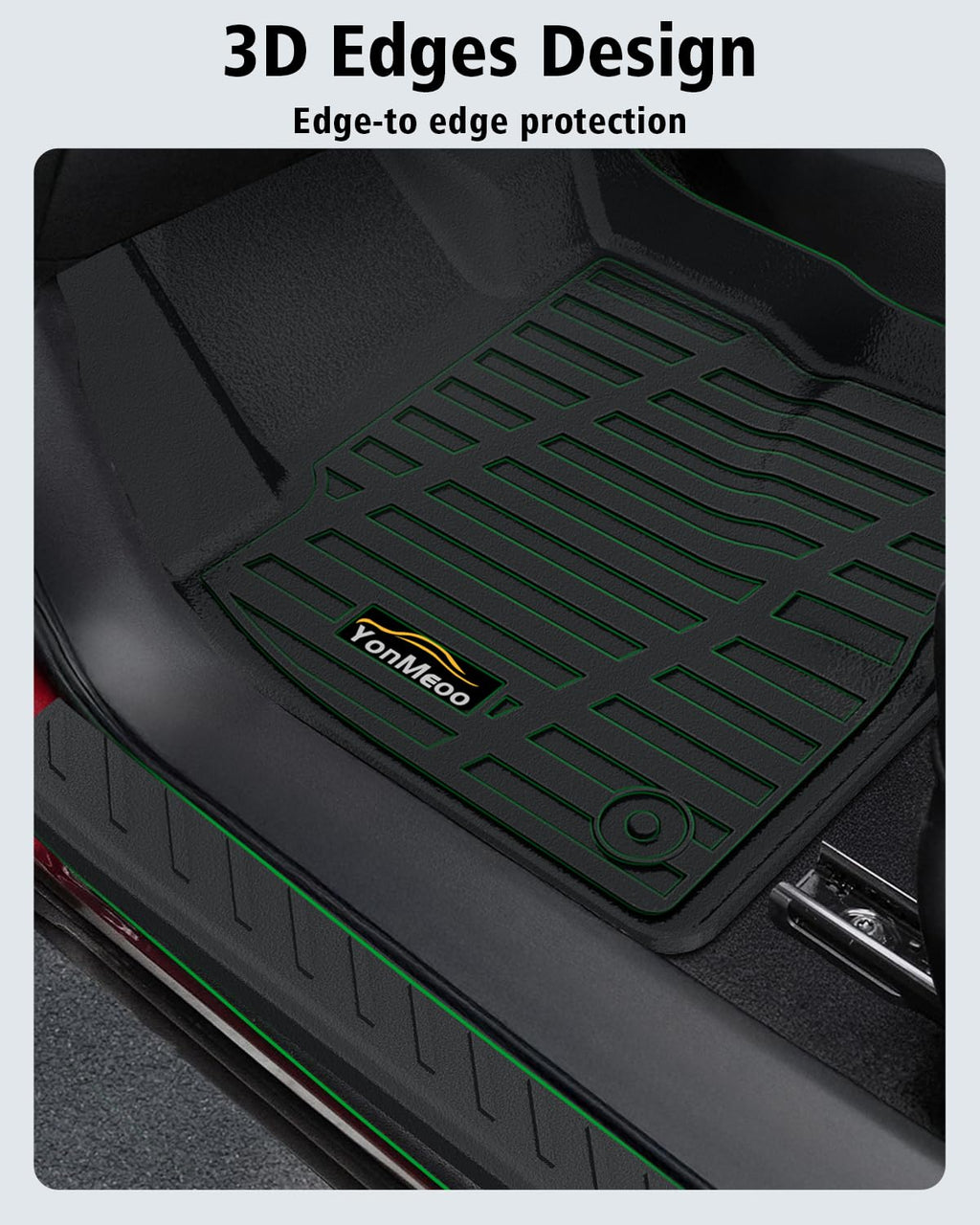 Floor Mats & Cargo Mat & Backrest Mat Custom for Toyota RAV4 Hybrid 2026 (Not for Cargo Area with Subwoofer) (Not for Phev), Door Sill Guards, All Weather TPE Floor Liners for RAV-4 2026 Accessories
