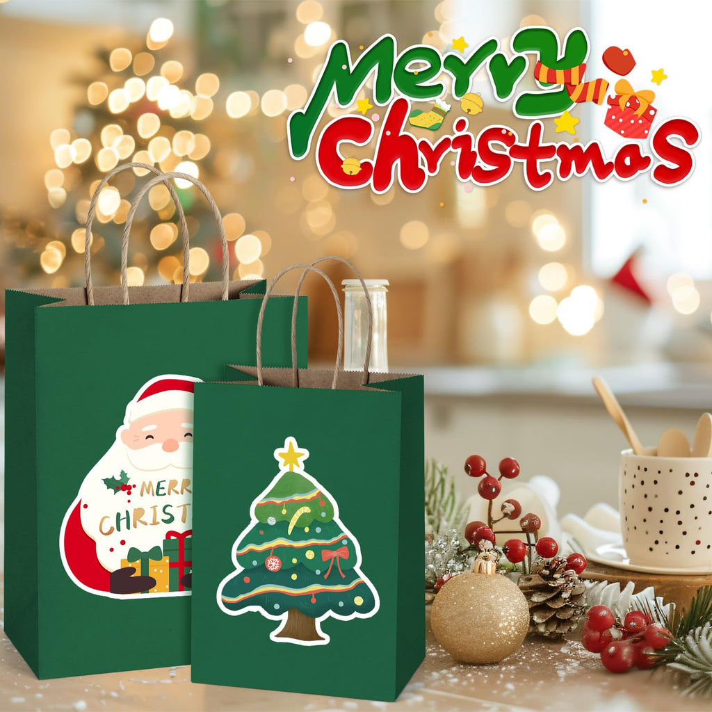 BagDream Gift Bags 10x5x13 25Pcs Kraft Paper Shopping Bags with Handles, for Gifts, Business, Merchandise, Retail, Party Favor, Black Recycled Paper Sacks