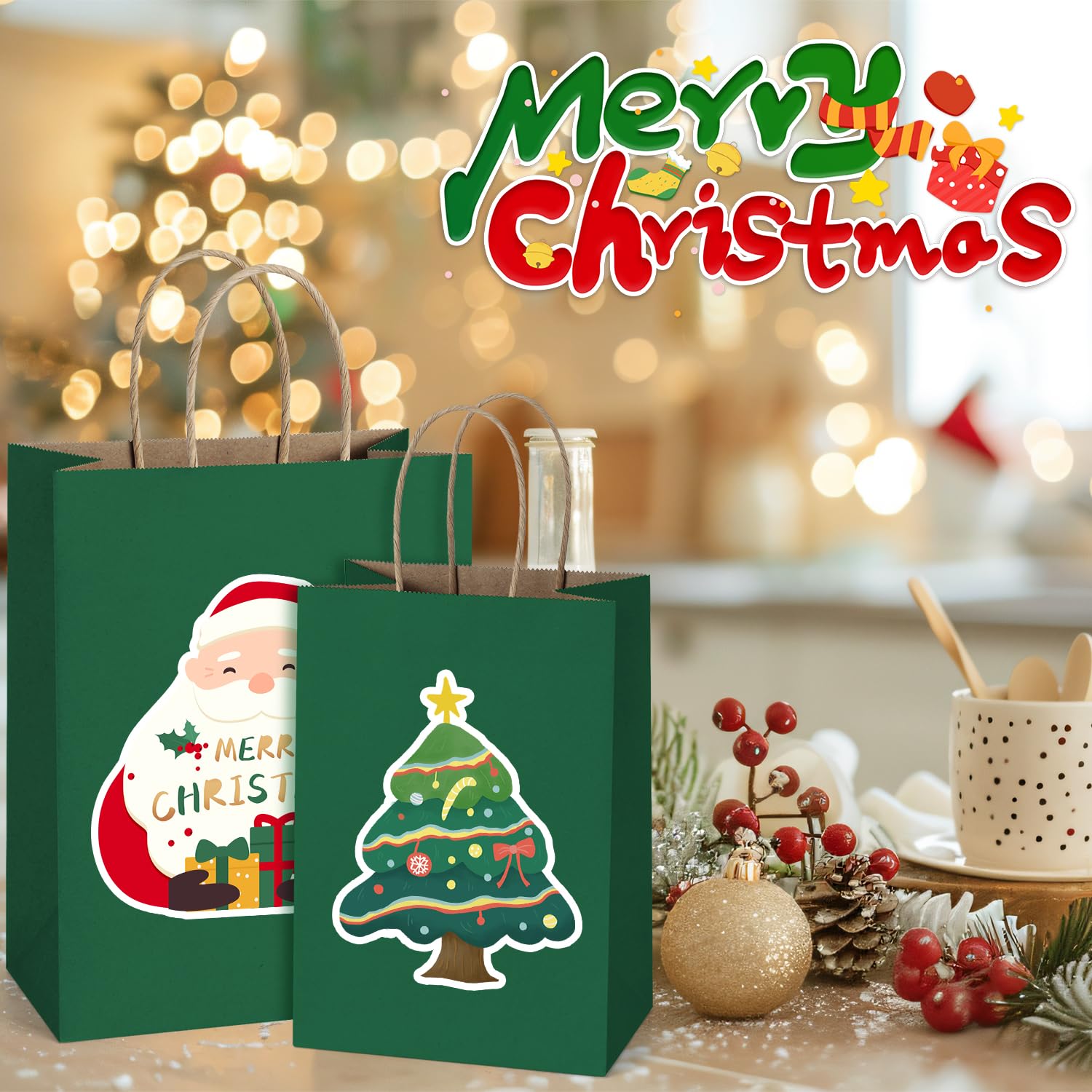 BagDream Gift Bags 10x5x13 25Pcs Kraft Paper Shopping Bags with Handles, for Gifts, Business, Merchandise, Retail, Party Favor, Black Recycled Paper Sacks