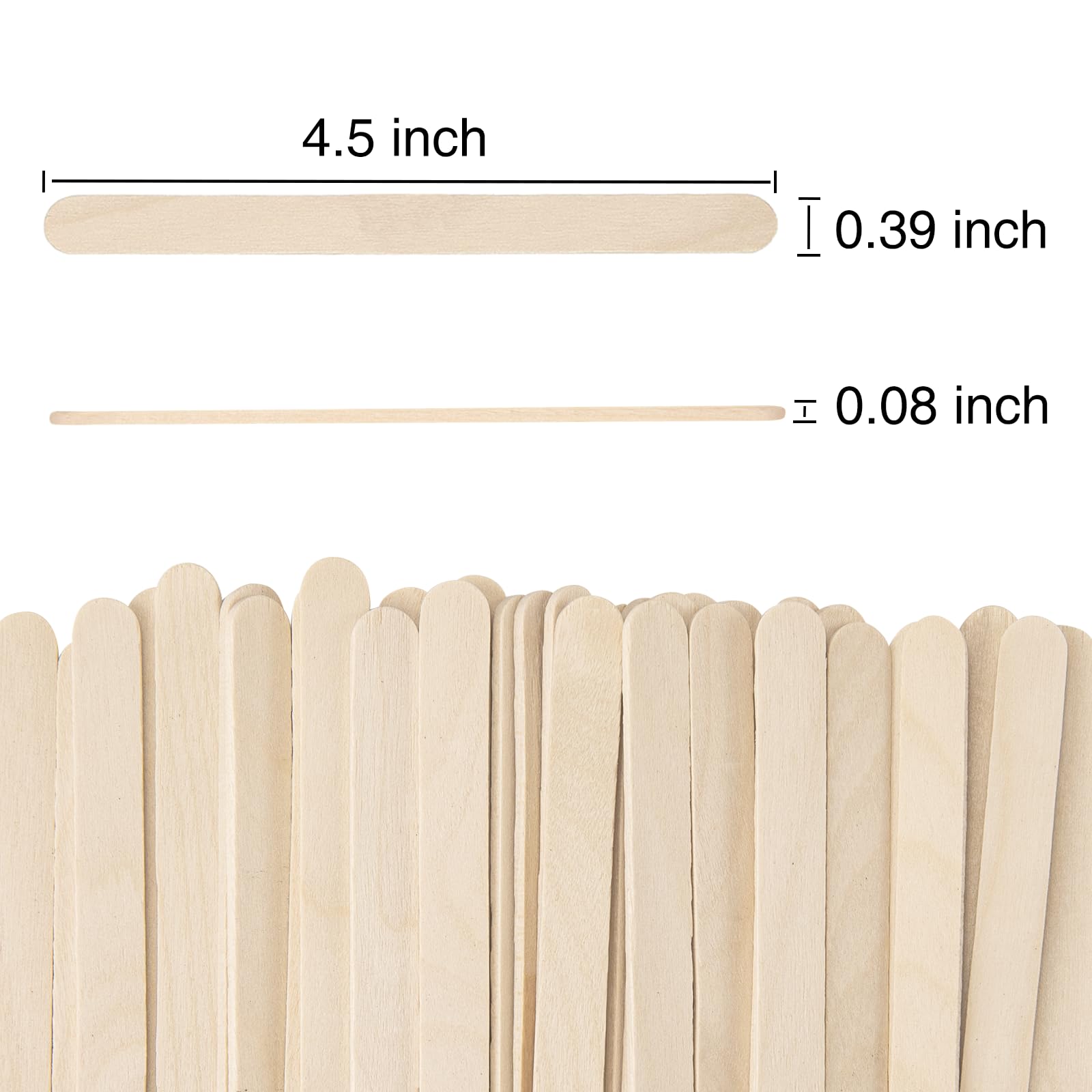 WISYOK 240 Pcs Natural Wood Craft Sticks, Popsicle Sticks, Lolly Sticks for Crafts 4.5 Inch, Ideal for Homeschool Arts and Crafts, Waxing Supplies, Classroom Art Supplies
