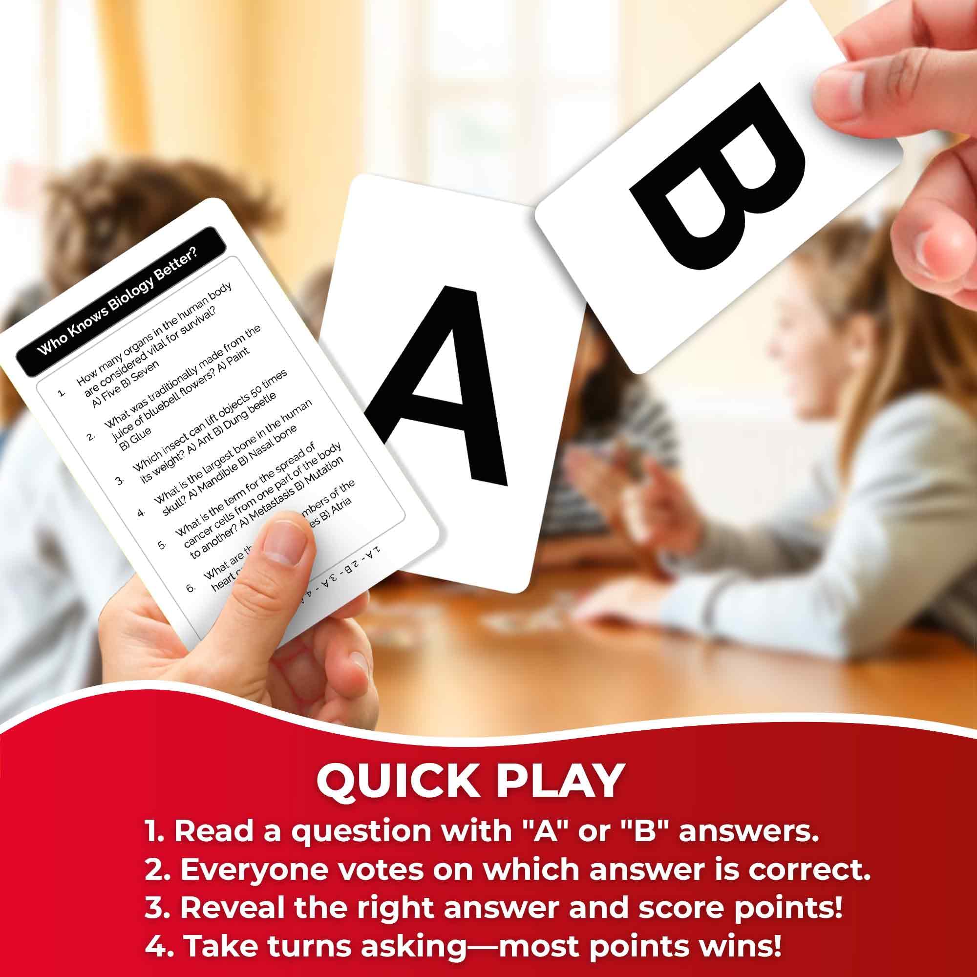 Family Board Games for Kids and Adults - Trivia Card Games for Kids 8-12 and Adults - Who Knows Me Better for Family Game Night - 500+ Facts Questions from Ages 6-8 — Fun Travel Car Activities for 5+