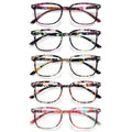 5 Pack Reading Glasses Blue Light Blocking for Women,Computer Readers with Spring Hinge