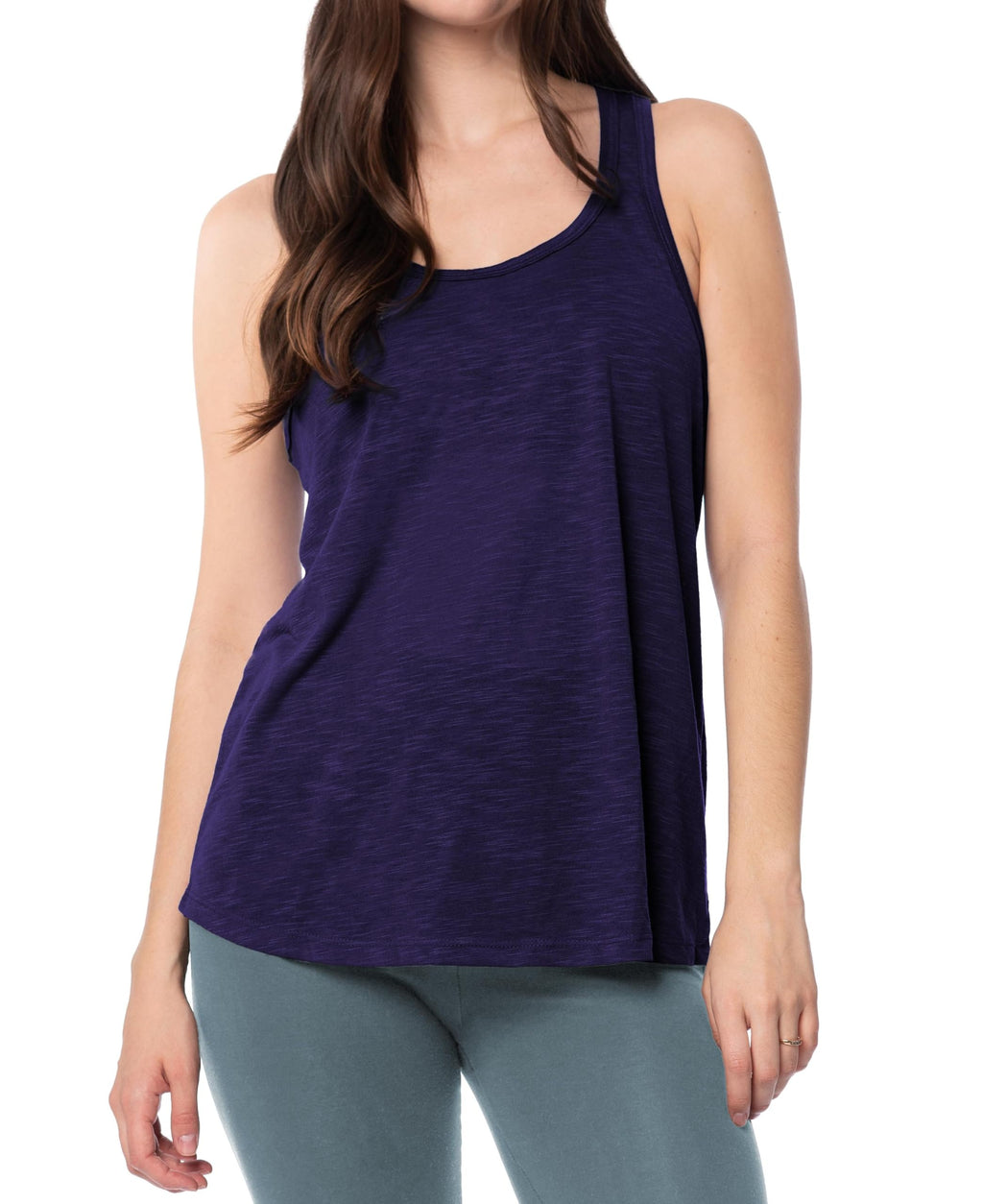 Sexy Basics Women's Everyday Flowy Burnout Slub Racer Back Tanks | Active Workout Tops | Multi Packs & Colors