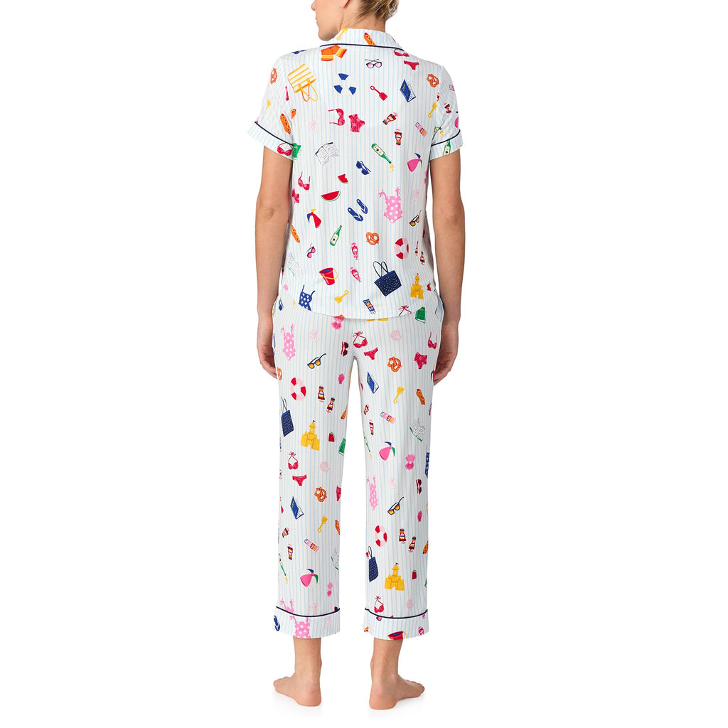 kate spade new york Short Sleeve Cropped Pant PJ Set