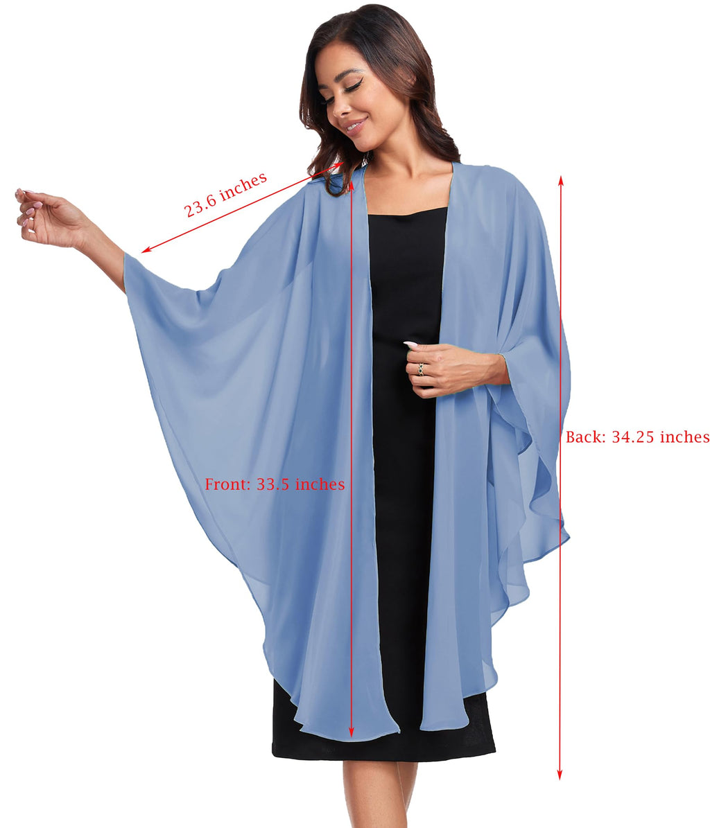 TONGFANTFL Shawls Wraps for Evening Wedding Party Chiffon Scarf Soft Bridal Wraps Wedding Guest Shawl Coverage