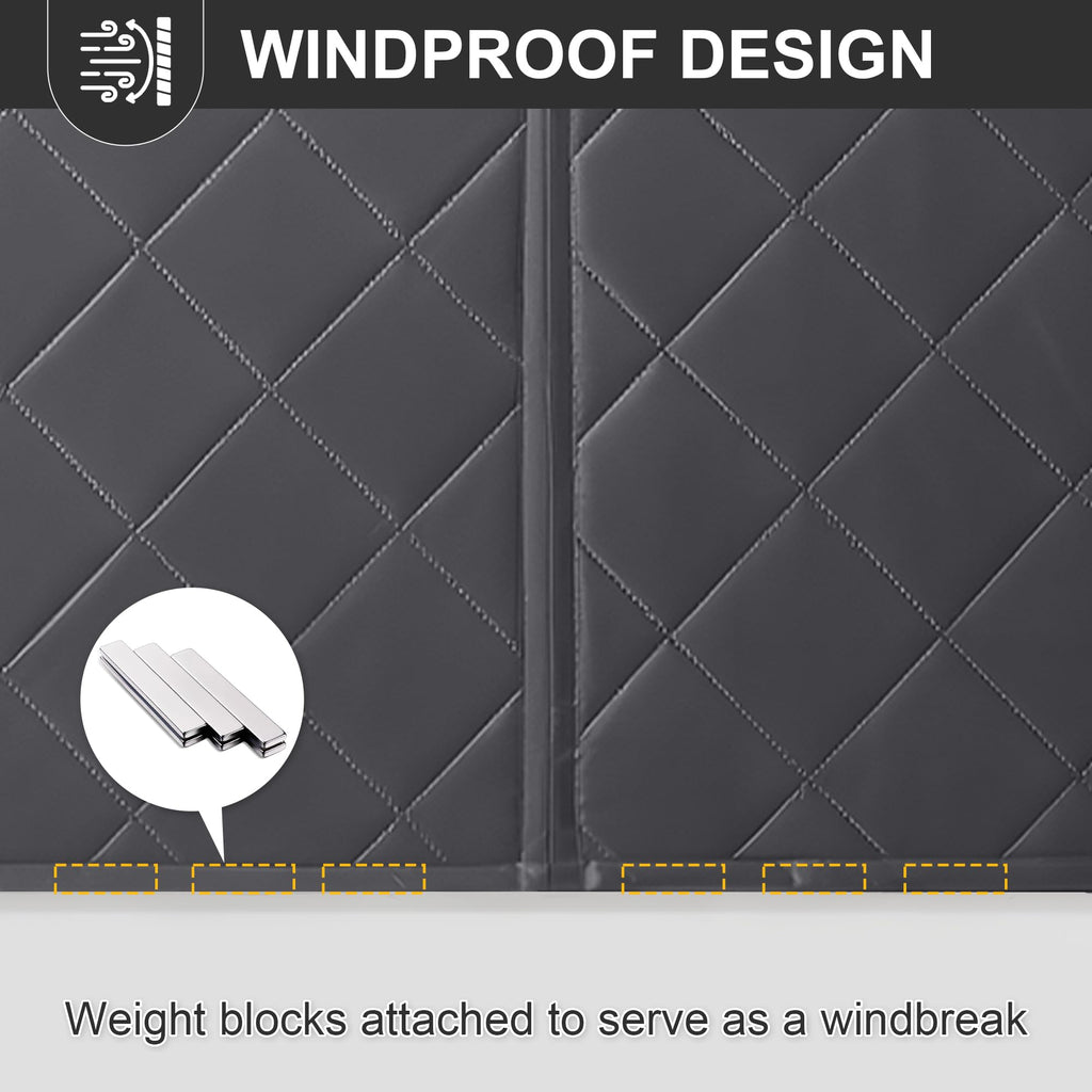 RYB HOME Summer Heat Blocking Thick Quilted Insulated Curtains, Thermal Insulated Curtains Room Divider for Energy Saving Window Treatment for Bedroom Living Room, W32 x L80, Black, 1 Panel