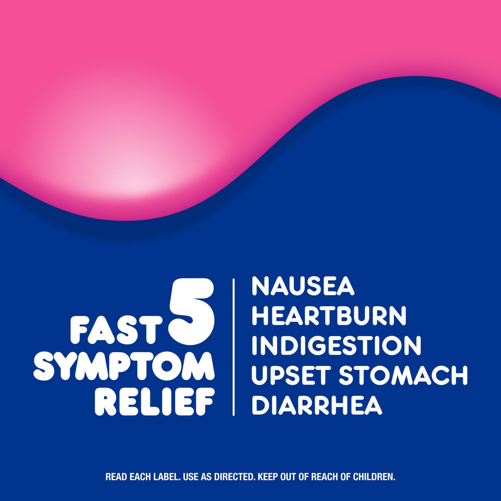 Pepto Bismol ULTRA Liquid for Nausea, Heartburn, Indigestion, Upset Stomach, and Diarrhea - 5 Symptom Fast Relief Medication for Adults, Cherry Flavor, 2x16 oz