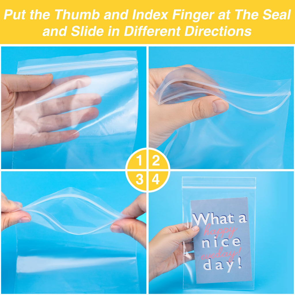 1200pcs 1.5" x 1.5" 2 Mil Clear Plastic Zip Bags, Bulk Jewelry Bag, Poly Bags with Resealable Zip Top for Pills, Meds, Jewelry, Travel, Storage, Packaging, Shipping
