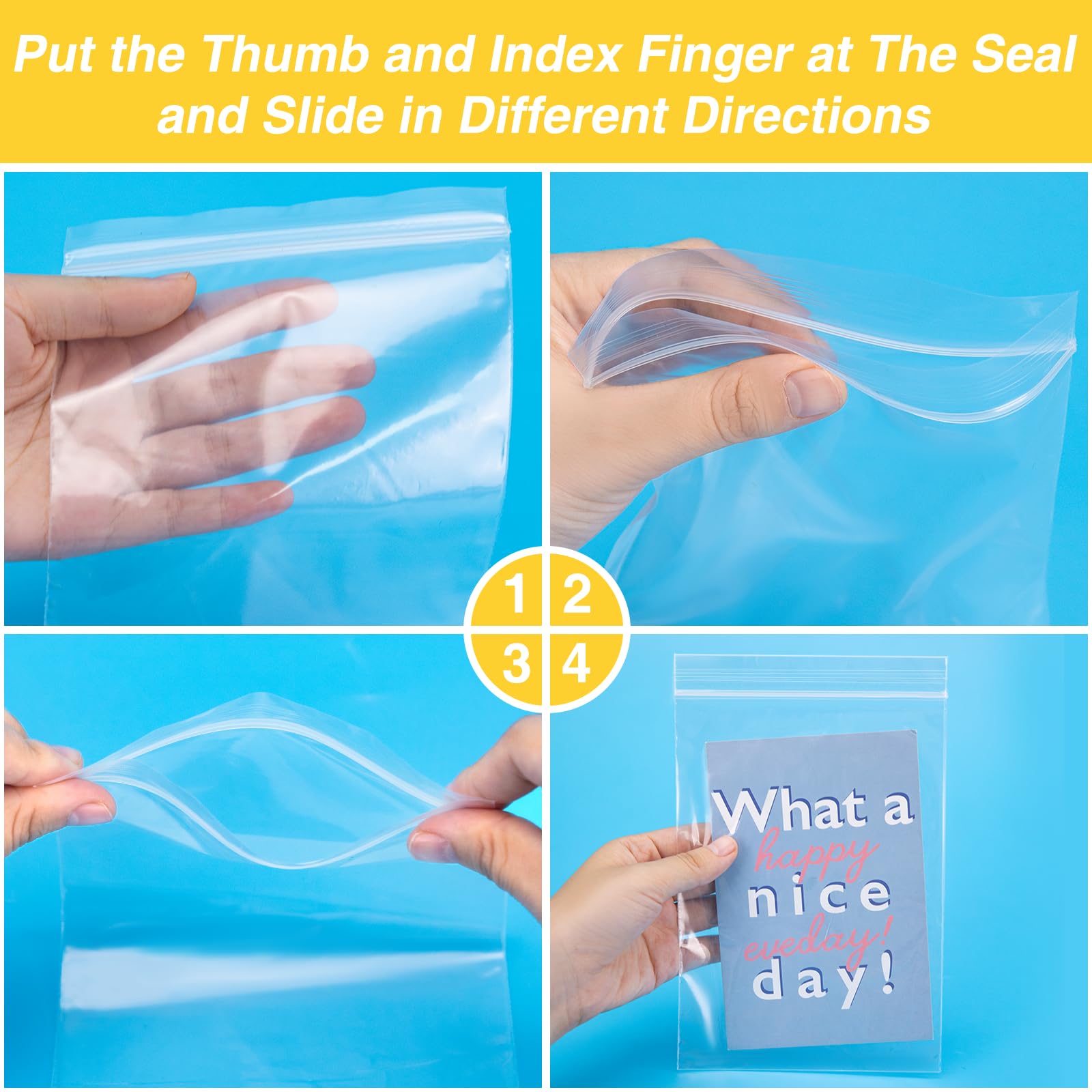 1200pcs 1.5" x 1.5" 2 Mil Clear Plastic Zip Bags, Bulk Jewelry Bag, Poly Bags with Resealable Zip Top for Pills, Meds, Jewelry, Travel, Storage, Packaging, Shipping