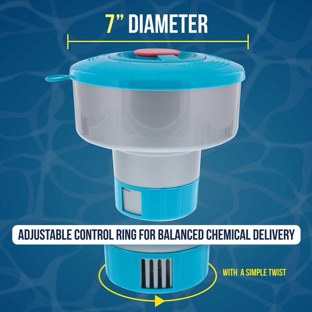 U.S. Pool Supply Pool Chlorine Floater, 3" Tablet Floating Dispenser