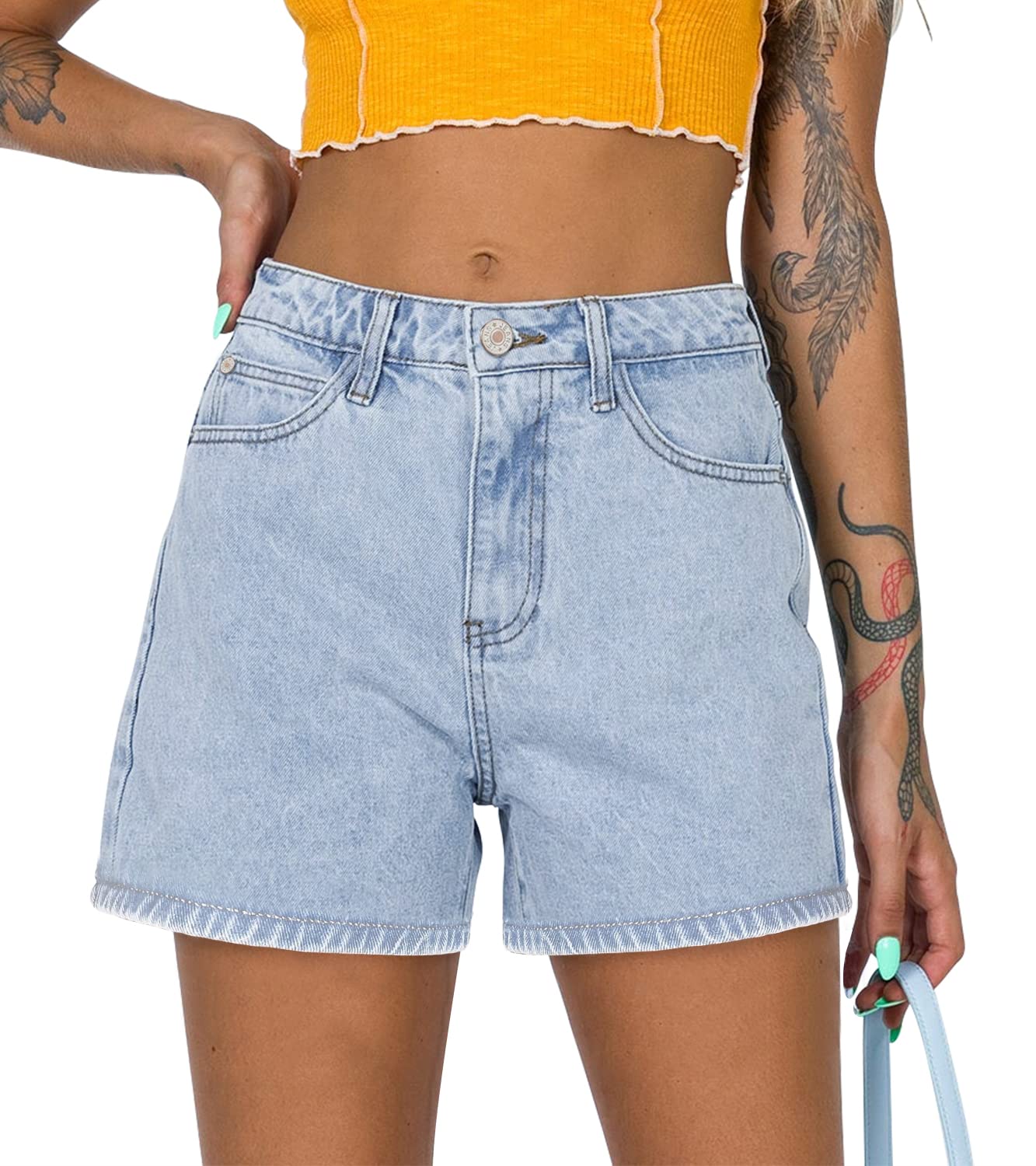 SANMM Jean Shorts Womens Summer Stretchy Denim Casual Hot Short Jorts 2026