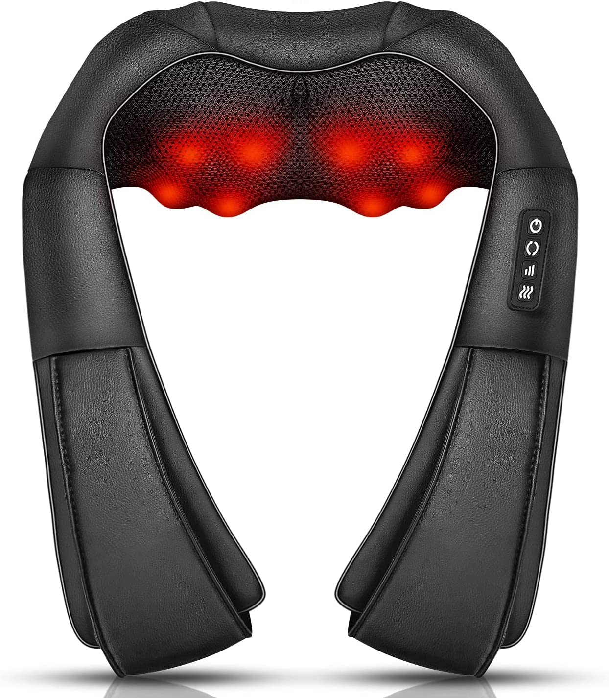 Neck Massager with Heat, Shiatsu Back Neck and Shoulder Massager, Electric Deep Tissue 4D Kneading Massage, Use at Home, Office, Car- Best Gifts for Women Men