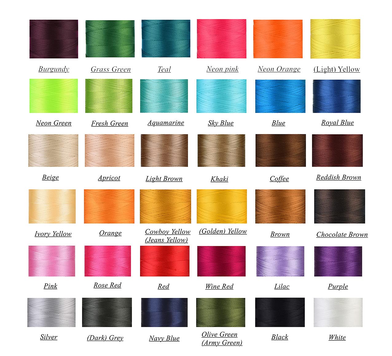 Selric UV Resistant High Strength Polyester Thread #69 T70 Size 210D/3 for Upholstery, Outdoor Market, Drapery, Beading, Purses, Leather （(Light) Yellow）