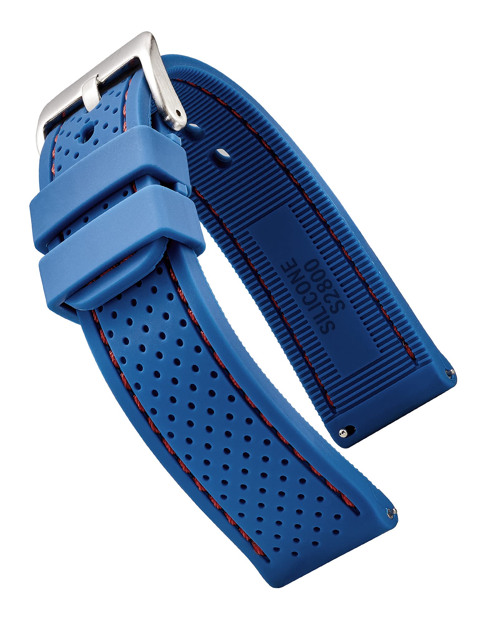 ALPINE Sporty Premium Soft Silicone Adjustable Watch Band - Replacement Rubber Watch Bands for Women & Men - Waterproof Quick Release Watch Straps - Compatible with Regular & Smart Watch Bands