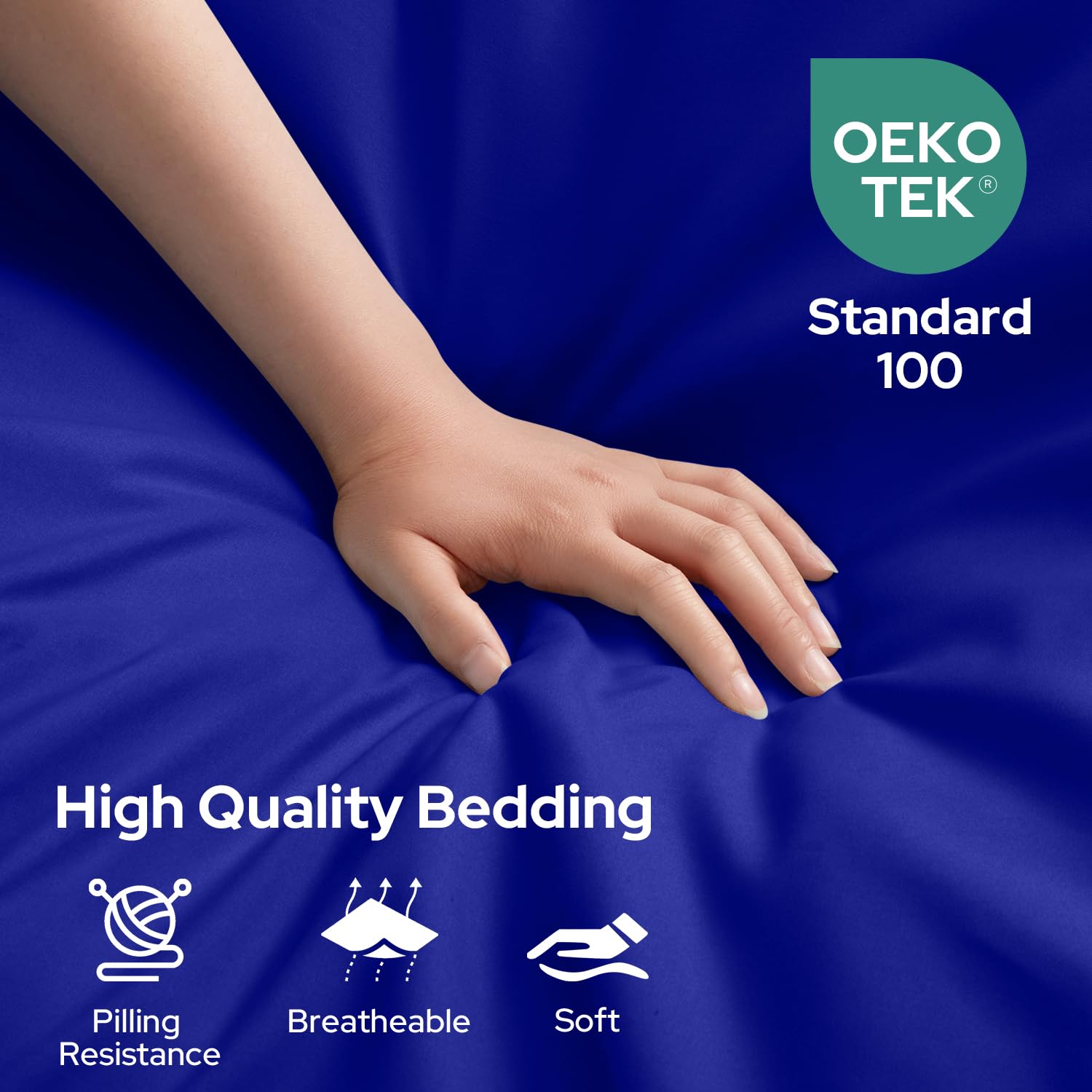 HOMEIDEAS Full Size Bed Sheets - 6 Piece Set (Aqua Blue) - Extra Soft Brushed Microfiber 1800 Bedding Sheets, Deep Pocket, Wrinkle & Fade Free