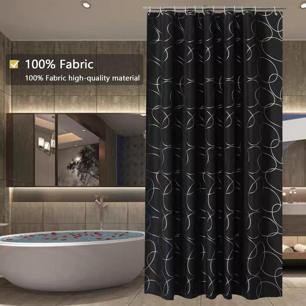 LLSCL Fabric Shower Curtain Liner with Magnets, Waterproof Hotel Quality, 72 x 72 Machine Washable