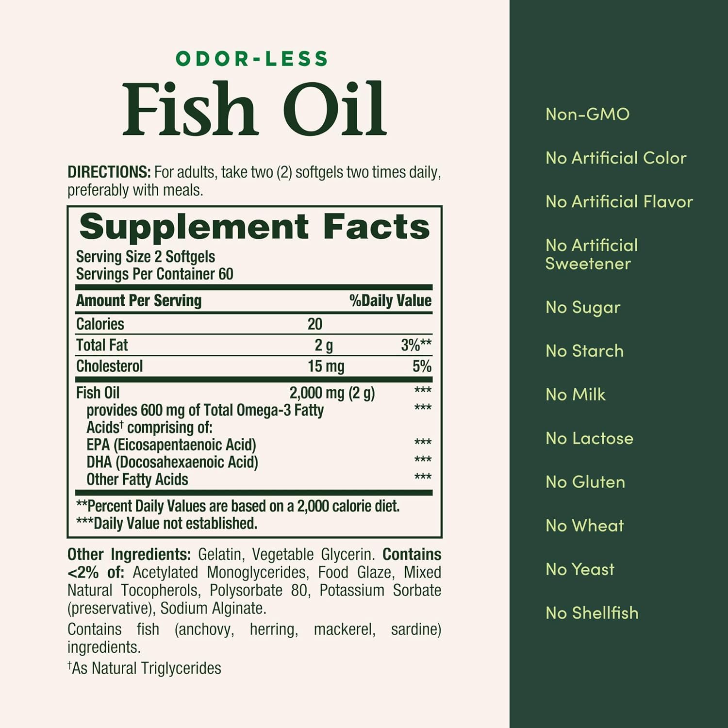 Nature's Bounty Fish Oil 1000 mg Coated Softgels, 220 Count
