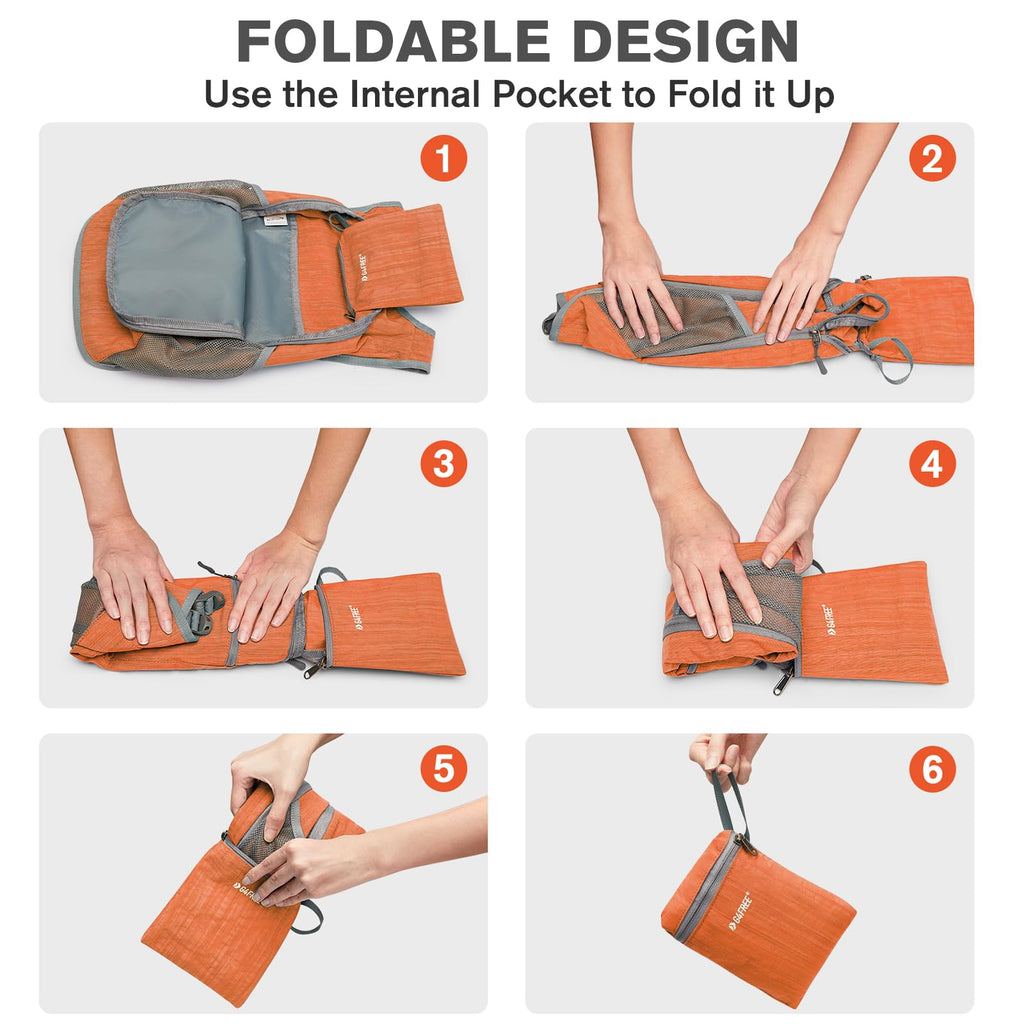G4Free 10L/15L Hiking Backpack Lightweight Packable Hiking Daypack Small Travel Outdoor Foldable Shoulder Bag