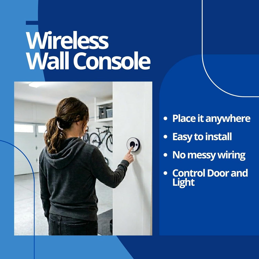 Skylink G2 Wall Mount Garage Door Opener with Built-in WiFi, Quiet & Compact, No Rail No Chain Garage Door Opener for Residential Sectional Garage Doors