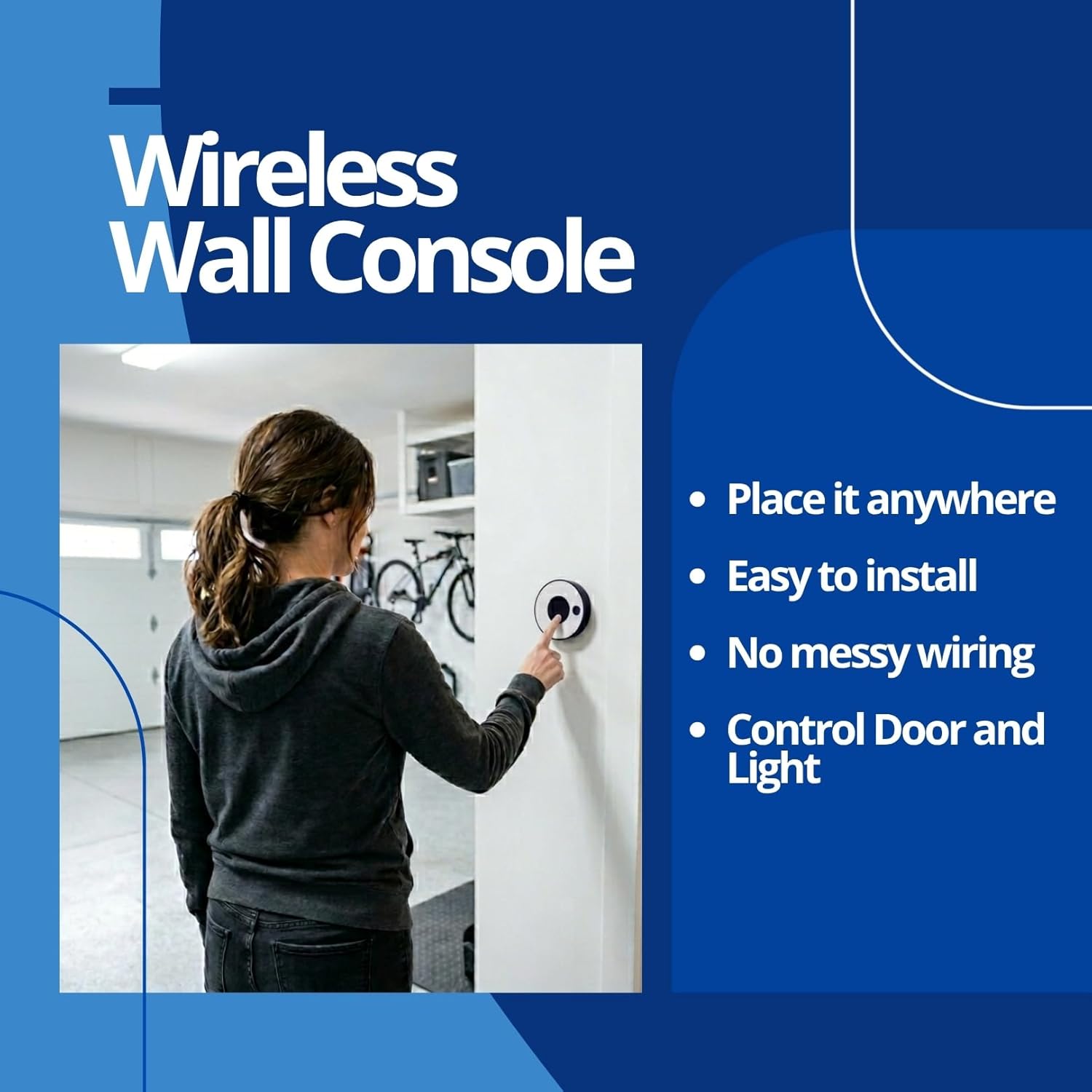 Skylink G2 Wall Mount Garage Door Opener with Built-in WiFi, Quiet & Compact, No Rail No Chain Garage Door Opener for Residential Sectional Garage Doors
