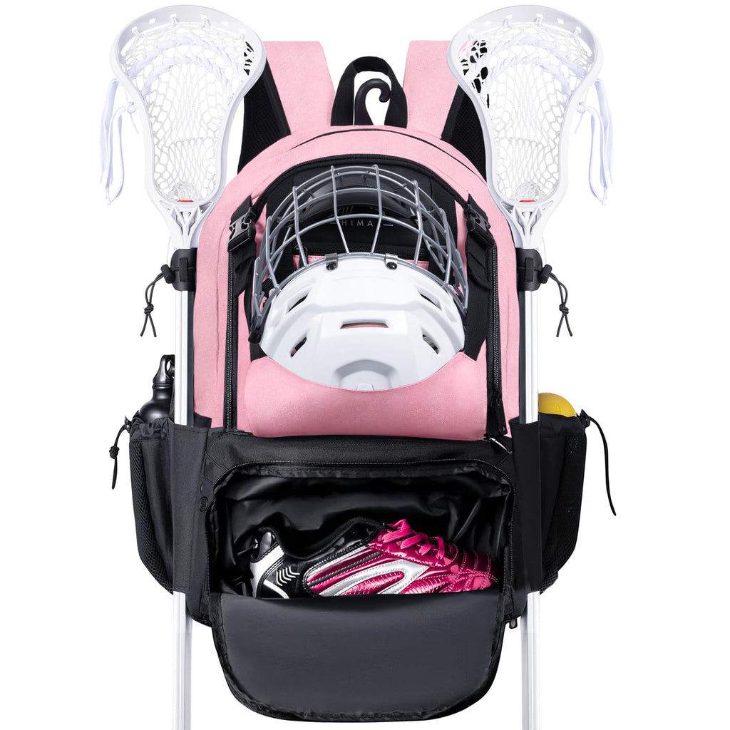 GoHimal Lacrosse Bag Extra Large Lacrosse Backpack with Tow Stick Holder