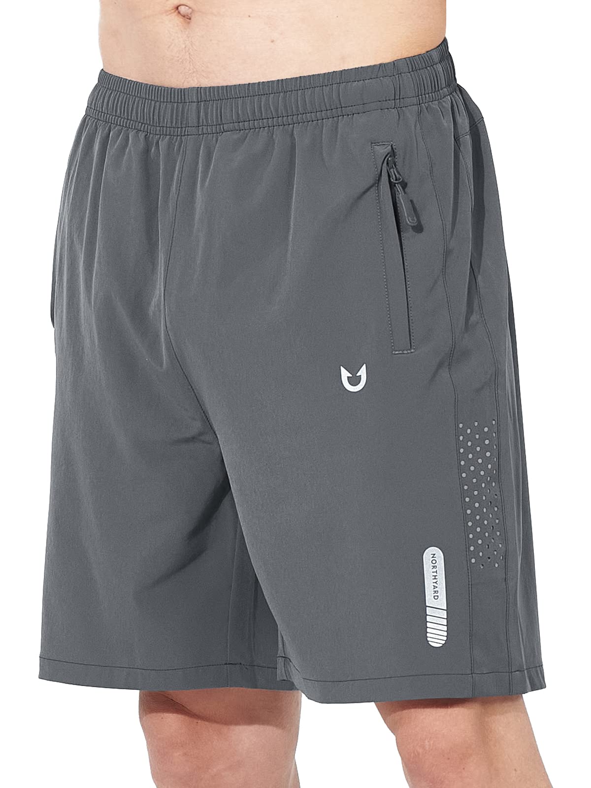 NORTHYARD Men's Athletic Running Shorts Gym Workout 7"/9"/5" Quick Dry Lightweight Sports Basketball Tennis 3 Zipper Pockets