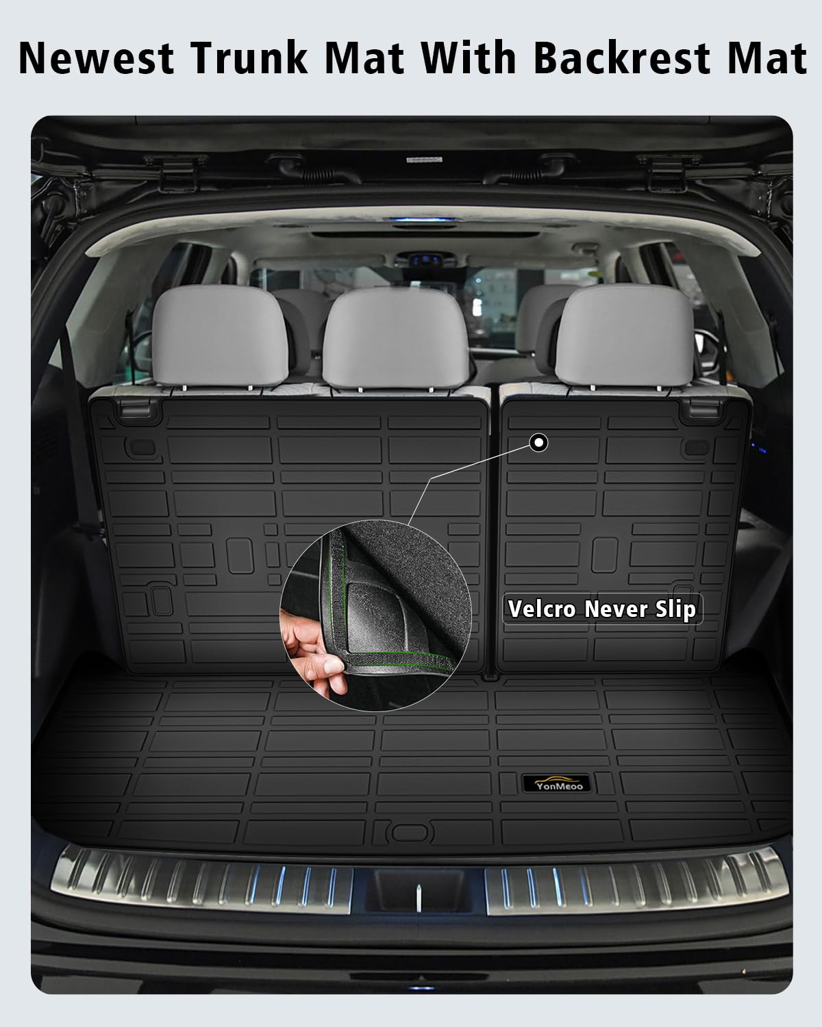 Floor Mats & Cargo Mat & Backrest Mat Custom for Toyota RAV4 Hybrid 2026 (Not for Cargo Area with Subwoofer) (Not for Phev), Door Sill Guards, All Weather TPE Floor Liners for RAV-4 2026 Accessories