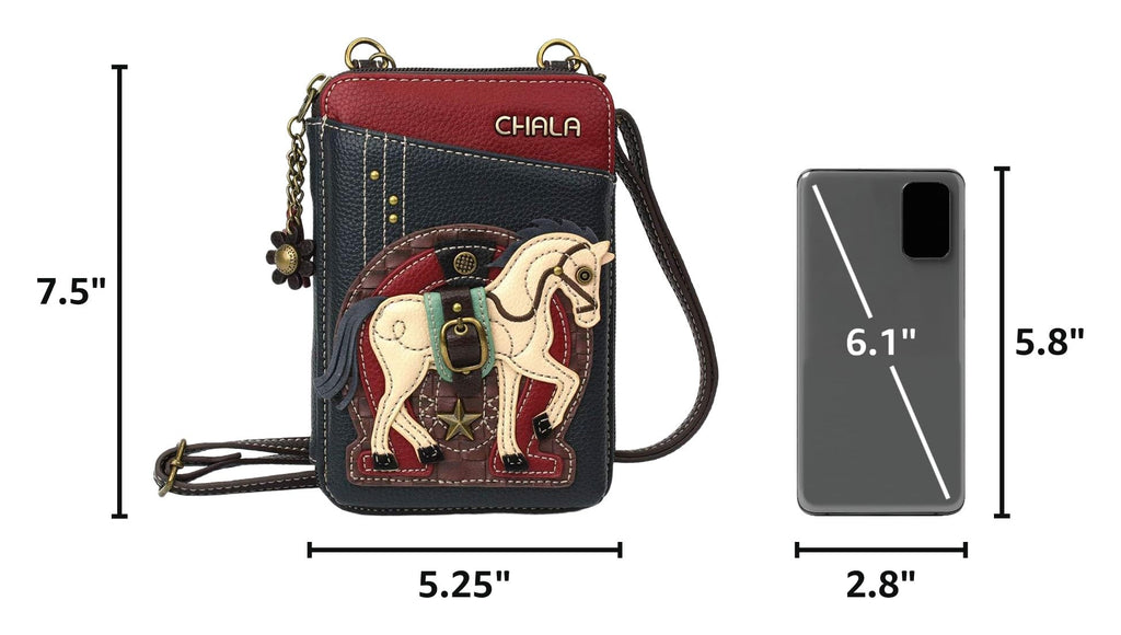 CHALA Wallet Crossbody Cell Phone Purse - Women Faux Leather Multicolor Handbag with Adjustable Strap