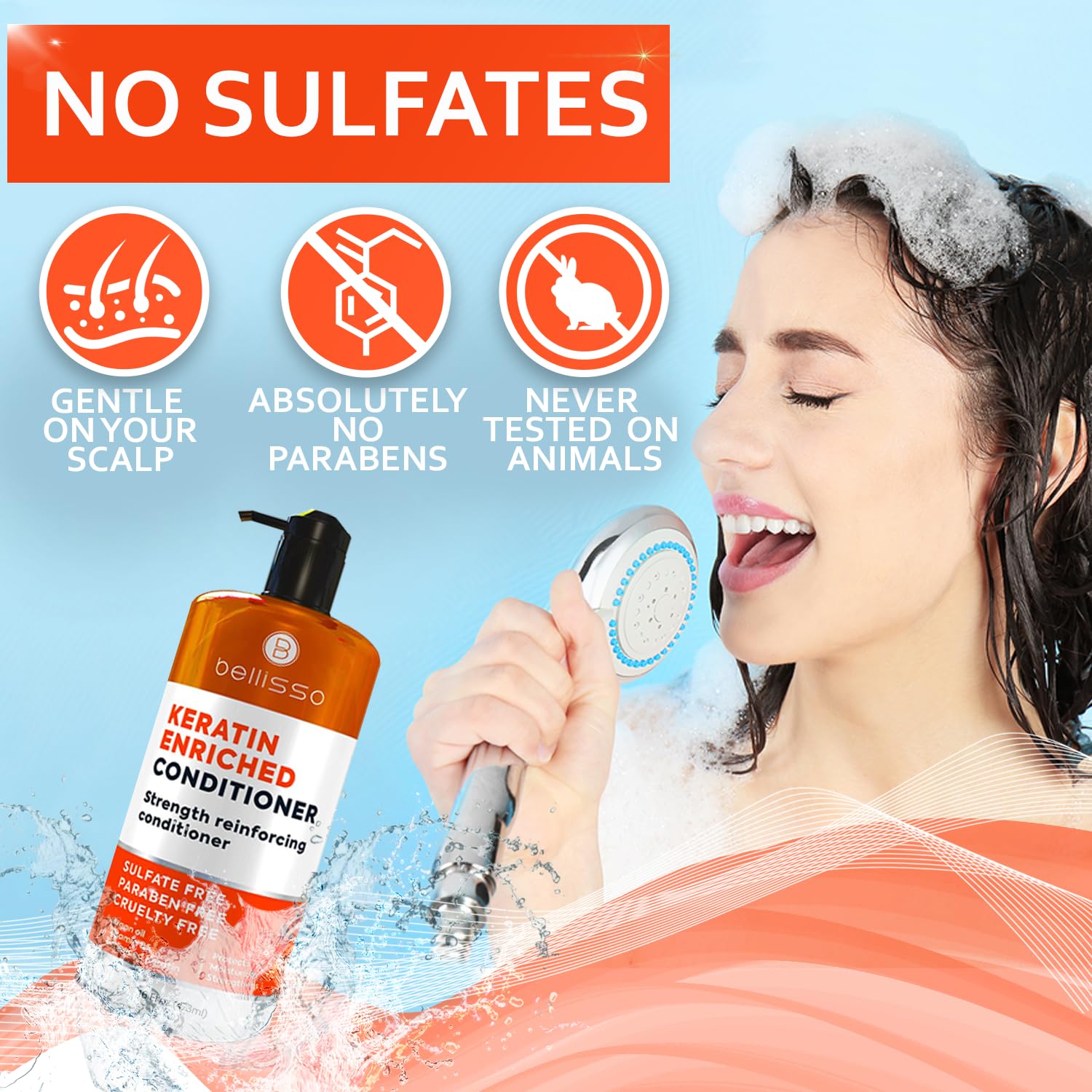 Apple Cider Vinegar Conditioner - Sulfate Paraben and Silicone Free - For Dry, Damaged and Oily Hair - Anti Dandruff Product for Fine Itchy Scalp Build Up - Cleansing Treatment for Women and Men