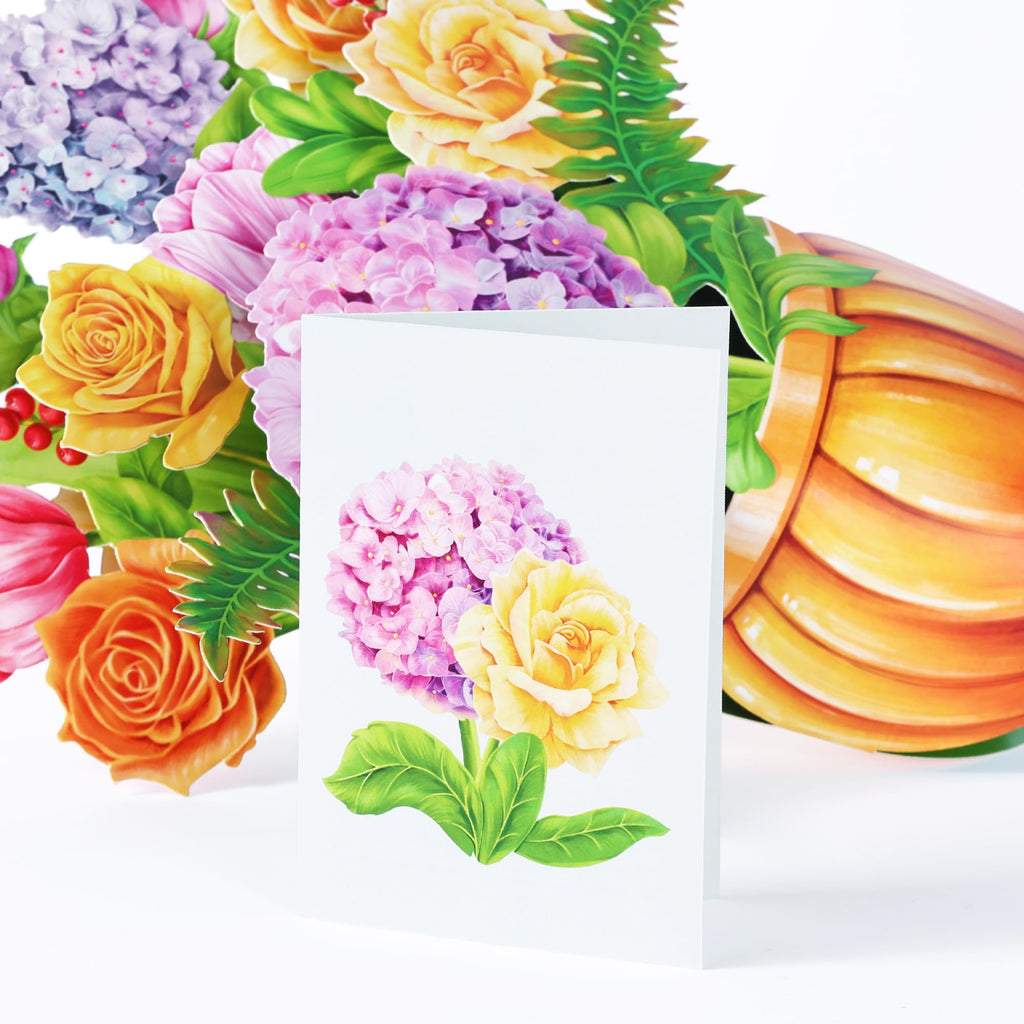 Airpark 3D Pop Up Paper Flowers Bouquet Card 12’‘ with Note & Envelope, Birthday Gifts, Get Well, Thank You, Greeting Cards for Women Mom Wife Friends, Daisies and Butterflies