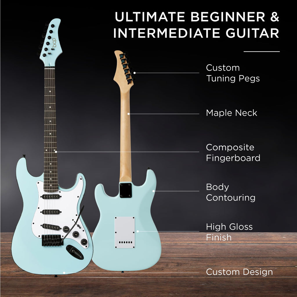 Best Choice Products 39in Full Size Beginner Electric Guitar Starter Kit w/Case, Strap, 10W Amp, Strings, Pick, Tremolo Bar - 3 Color Sunburst