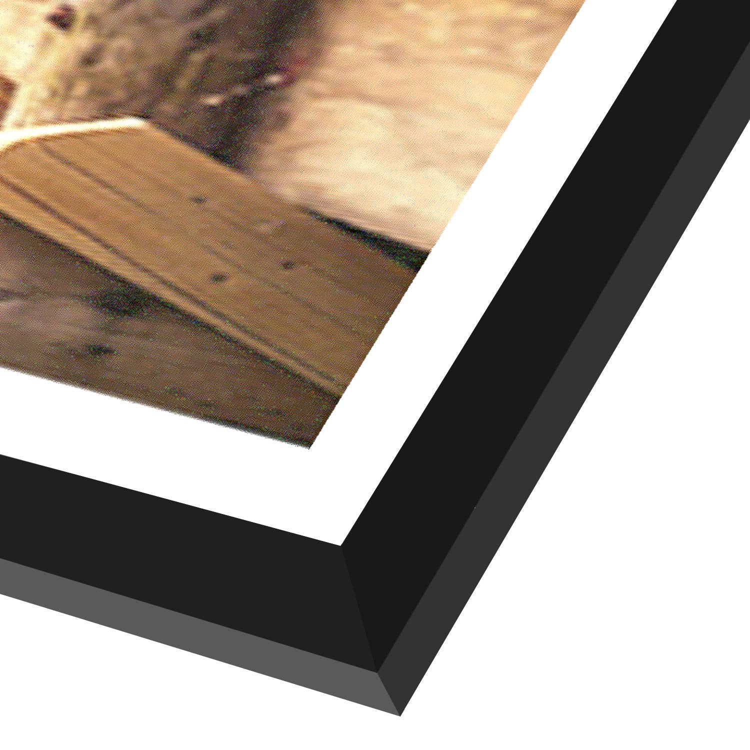 Americanflat 4x6 Double Picture Frame with Shatter-Resistant Glass - Fits Two 4x6 Photos or use as One 6x14 Frame - Signature Collection - Collage Frames for Tabletop and Wall Display - Black