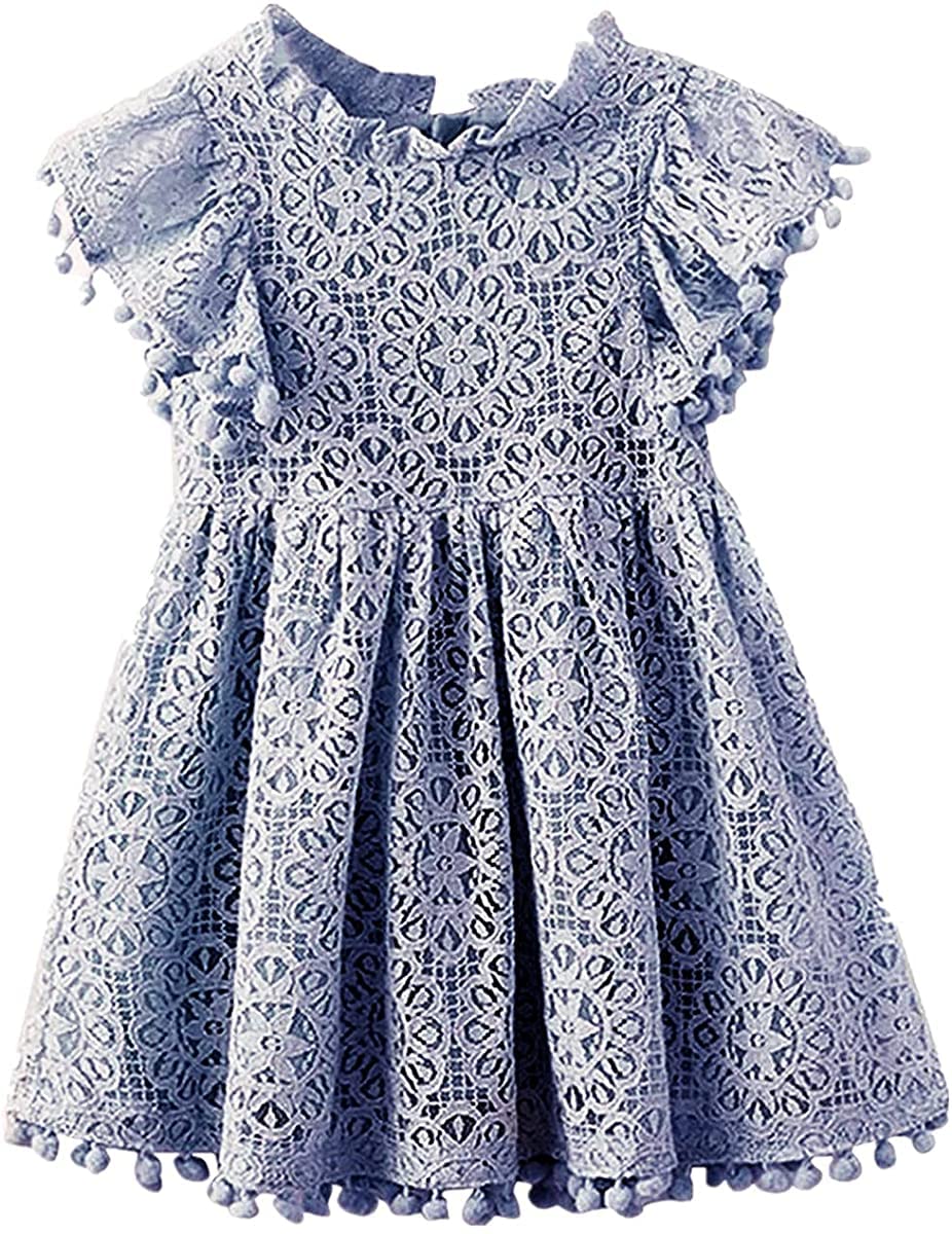 APRIL GIRL Flower Girl Dress, Lace Dress 3/4 Sleeve Dress