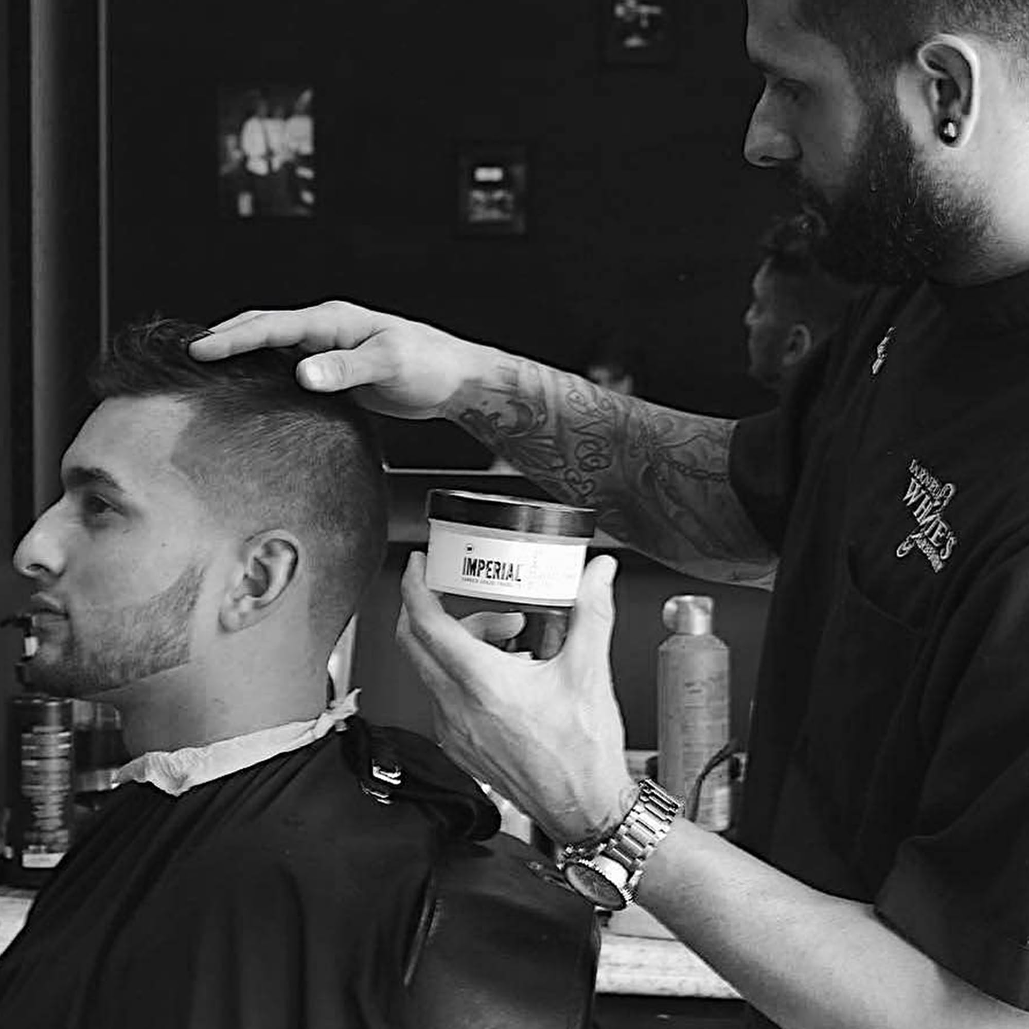 Imperial Barber Grade Products | Classic Pomade, 2 oz | TSA Approved | Travel Sized | Strong Hold | Low Shine | Water-Based | Easy to Wash Out | For Tight Holds and Styles