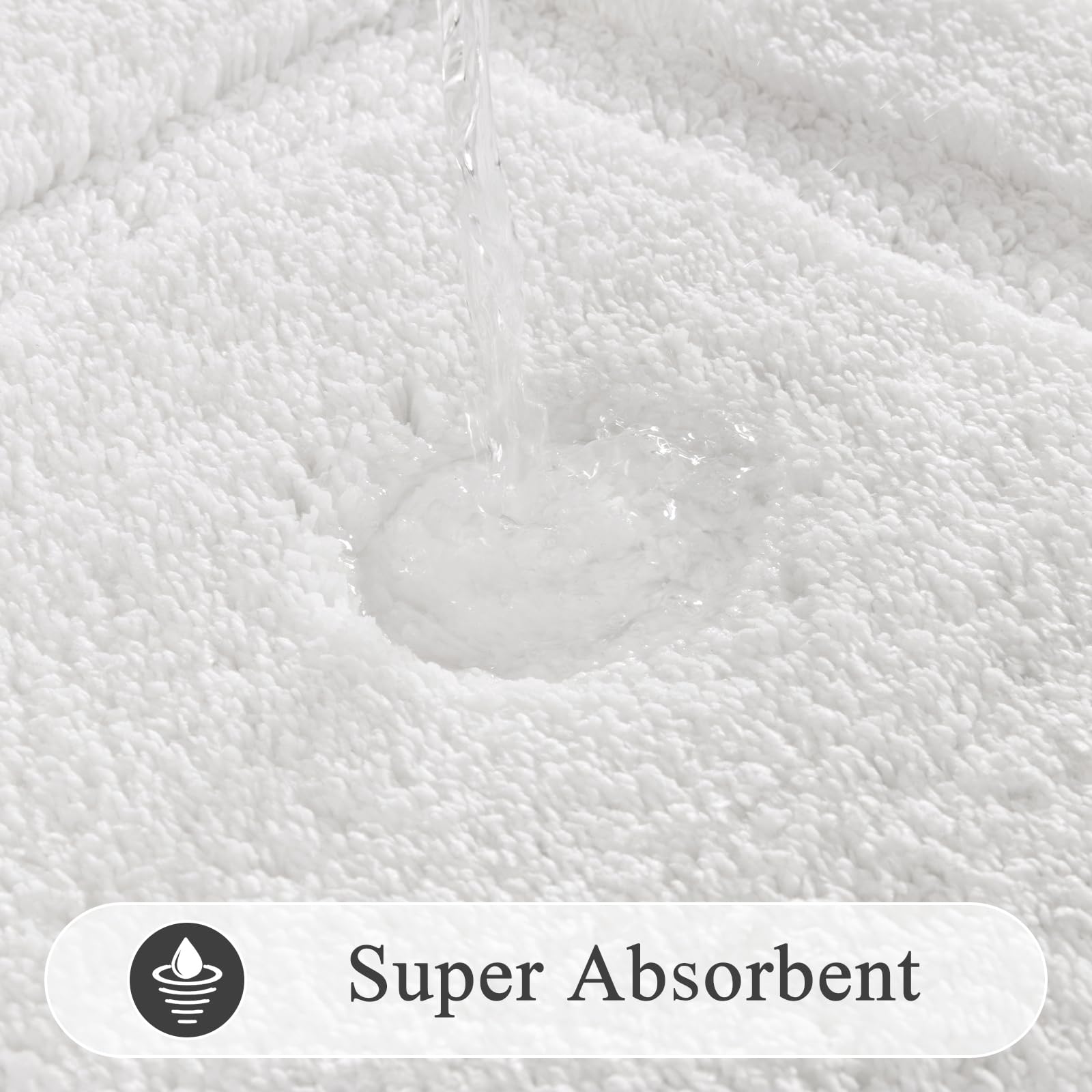 SHACOS Black Bathroom Rugs Sets 3 Piece, 16"x24" + 20"x32" Non Slip Bath Mat and 20"x24" Toilet Rugs U Shaped Washable, Soft Fluffy Water Absorbent Bath Rugs for Bathroom