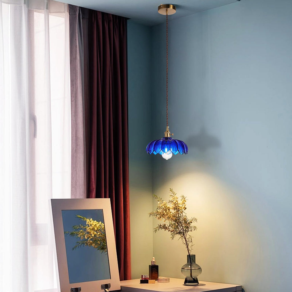 XZHGCEE Plug in Pendant Light: Amber Hanging Lamp Plug in Pendant Lamp, Glass Pendant Lighting for Kitchen Island, Bedroom, Dining Room, Living Room, No Bulb