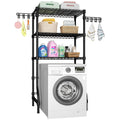 Ulif U8 Medium Laundry Room Storage Organizer, Over the Washer and Dryer Storage Shelves for Laundry Organization, 32.3”W x 17.3”D x 76.2”H, Suit Washing Machine Width within 29.9”, Hold 304 lb, Black