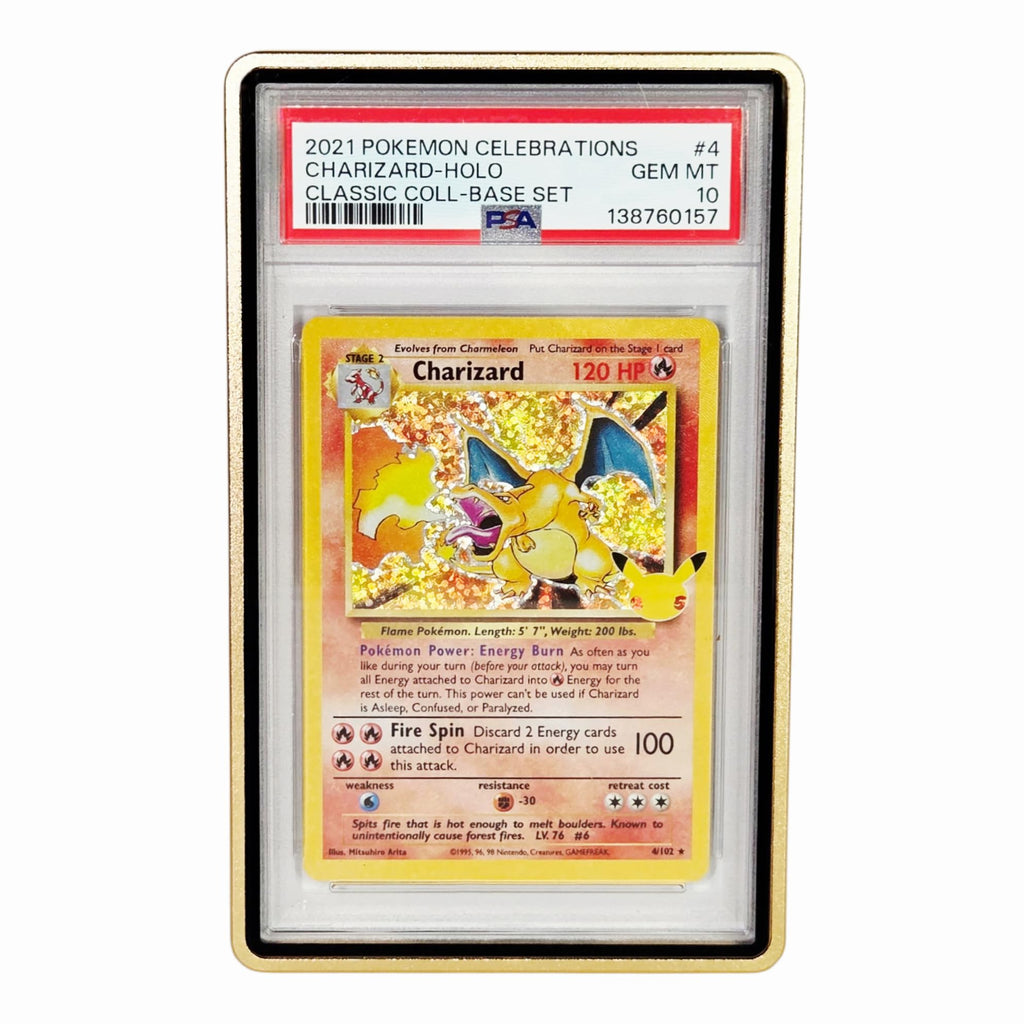 Metal PSA Slab Bumper Case UV Resistant- Safeguard Stackable Magnetic Aluminum Metal Case For Graded Cards (Black)