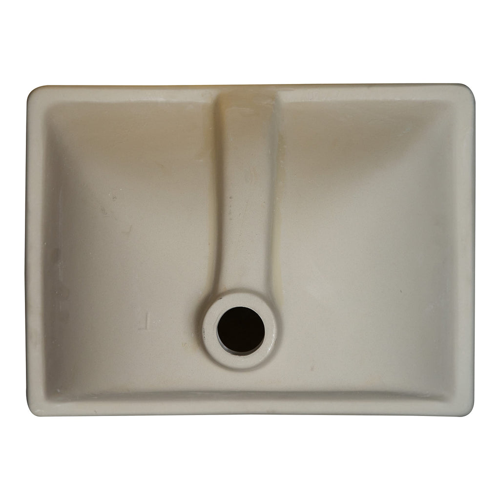 MSI 17.0” (L) x 14.125” (W) x 7.75” (H) Oval Porcelain Ceramic Undermount Bathroom Vanity Vessel Sink, White
