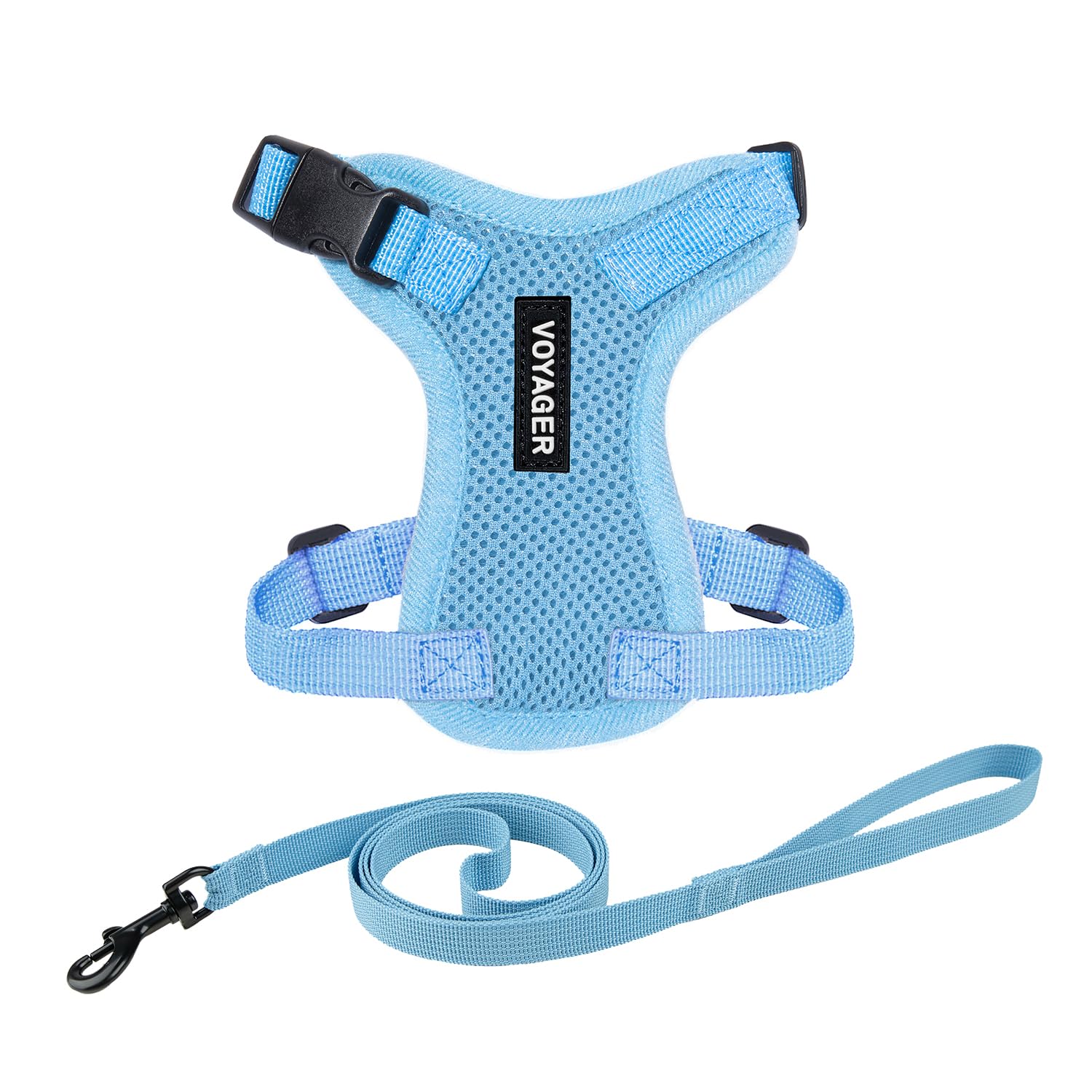 Voyager Escape-Proof Step-in Lock Cat Harness & 5ft Neoprene-Handle Leash Set All-Weather Mesh with Reflective Stitching for Small to Large Cats by Best Pet Supplies, Army (327), XXXS