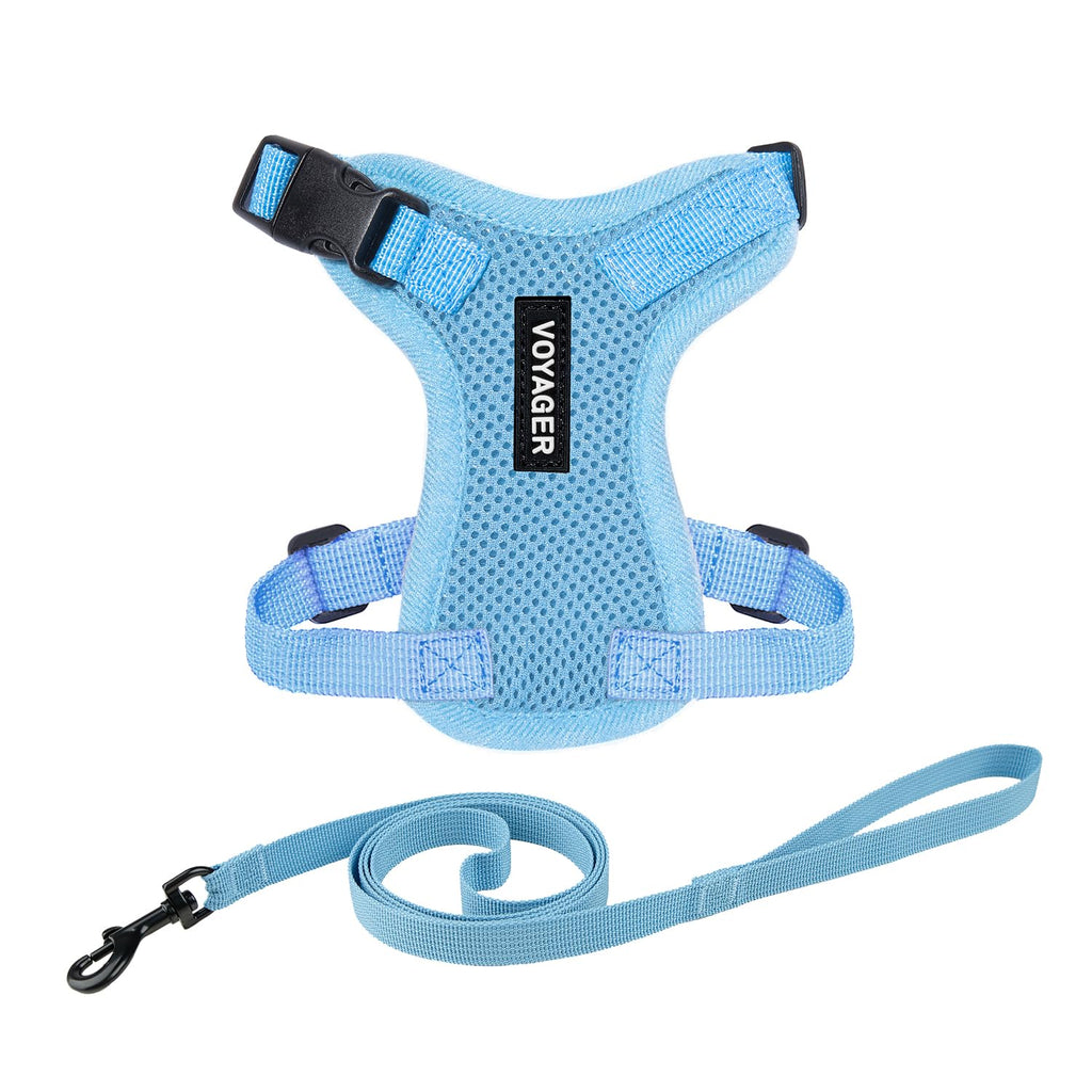 Voyager Escape-Proof Step-in Lock Cat Harness & 5ft Neoprene-Handle Leash Set All-Weather Mesh with Reflective Stitching for Small to Large Cats by Best Pet Supplies, Army (327), XXXS