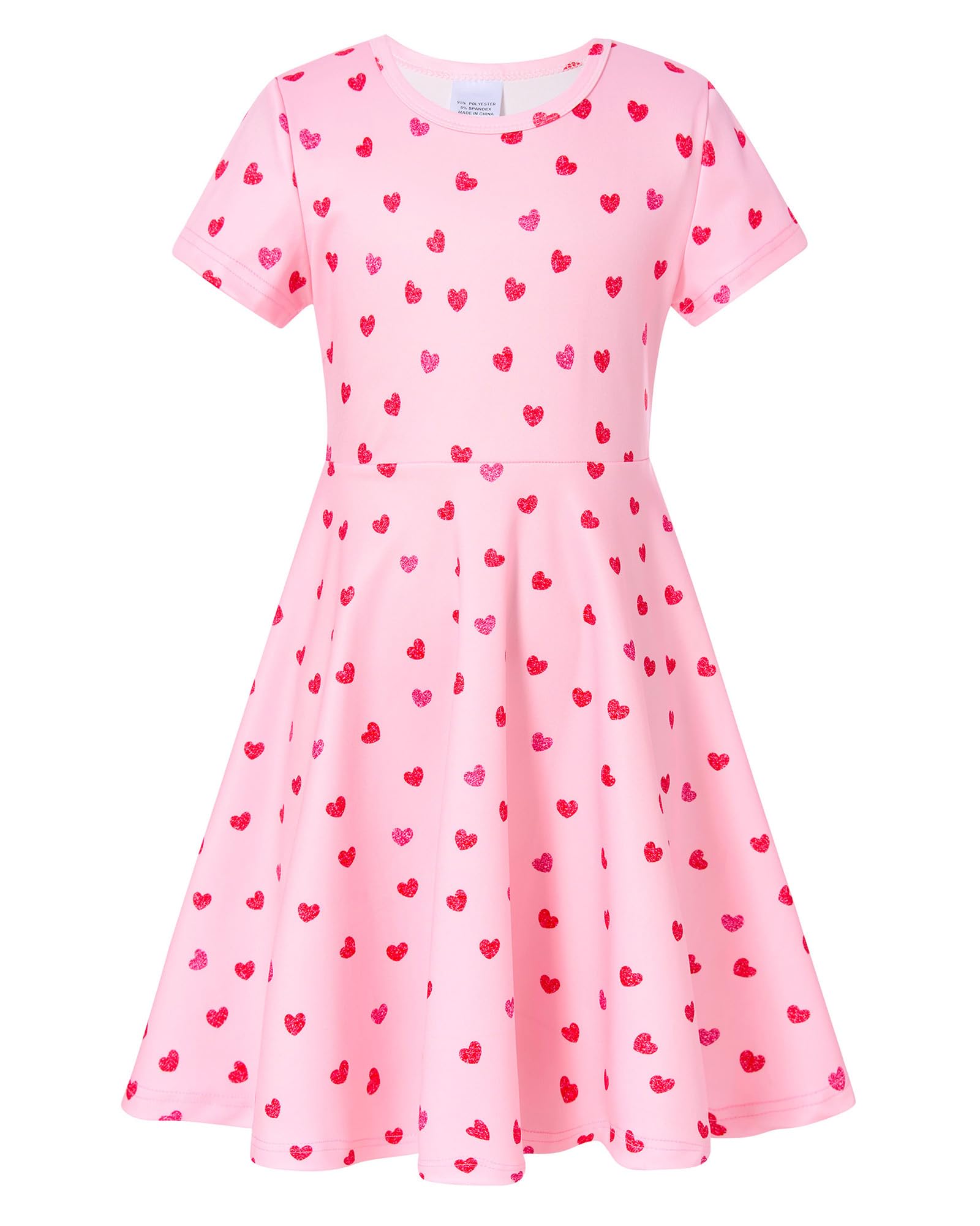 ALISISTER Little Girls Dress Short Sleeve Toddler Summer Sundress 2-9T