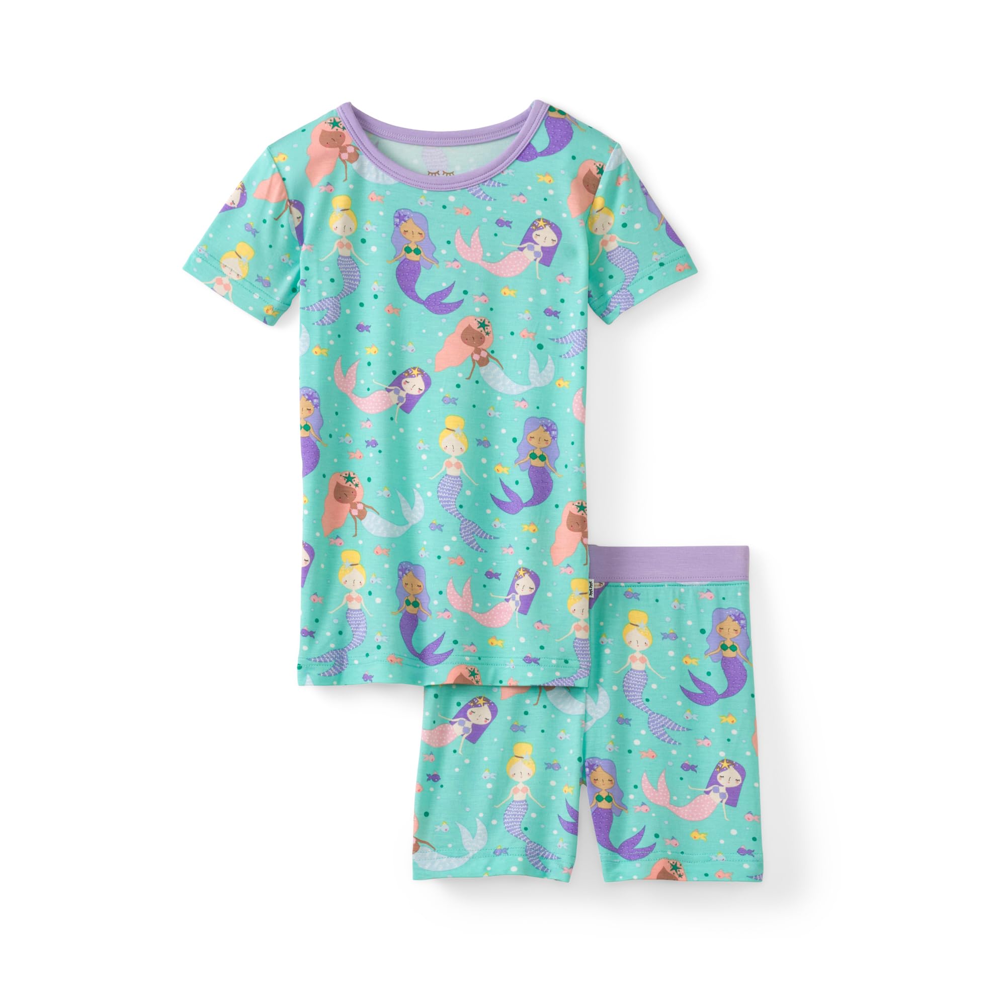 Little Sleepies Pajama Set w/Short Sleeve Shirt & Shorts, Viscose from Bamboo Toddler Pajamas, Girl & Boys Pajamas for Kids