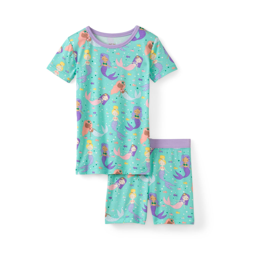 Little Sleepies Pajama Set w/Short Sleeve Shirt & Shorts, Viscose from Bamboo Toddler Pajamas, Girl & Boys Pajamas for Kids