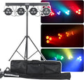 DragonX 4 Gig Bar DJ Lighting System | All-in-One LED Stage Lights with Stand, Foot Pedal & DMX Control | Portable Professional Strobe Lights for DJs, Bands, Weddings, Churches & Live Events