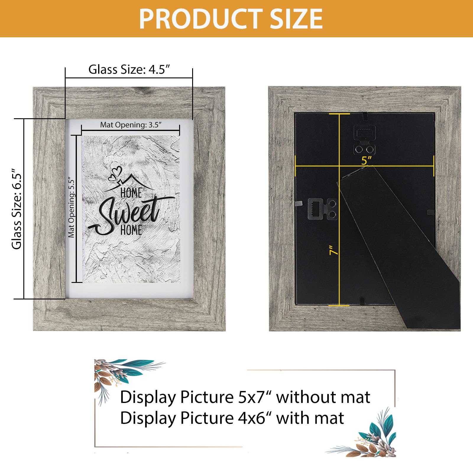 Califortree Black 11x14 Picture Frame - Display Photos 8x10 with Mat or 11x14 Without Mat - HD Glass Inside, Set of 2