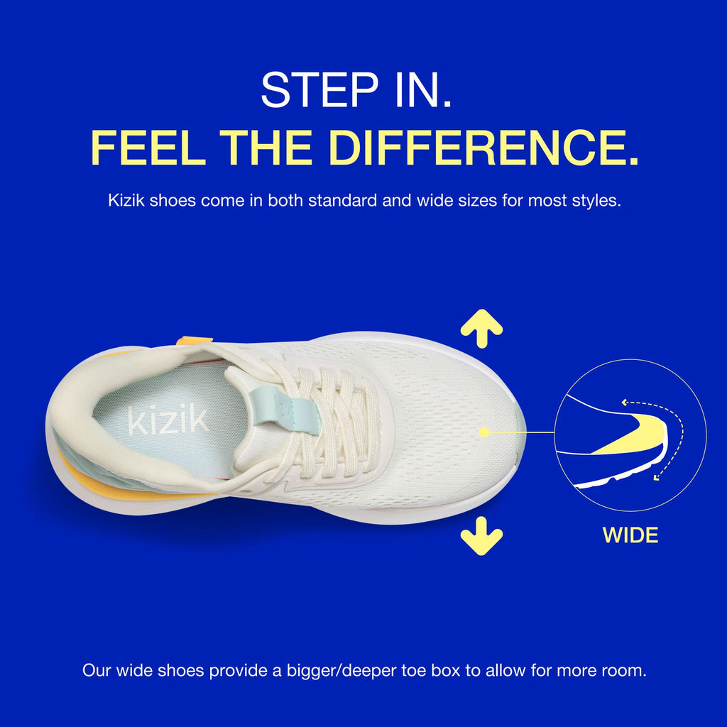 Kizik Slip On Sneakers: Prague - Court Style, 4-Way Stretch Canvas with Suede Details, Casual Shoes for Women & Men, Hands Free Convenience